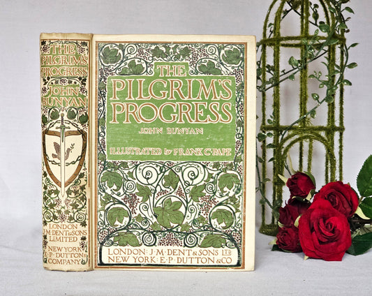 1939 Pilgrim's Progress by John Bunyan / JM Dent London / Beautifully Decorative / Richly Illustrated by Frank Papé / In Excellent Condition