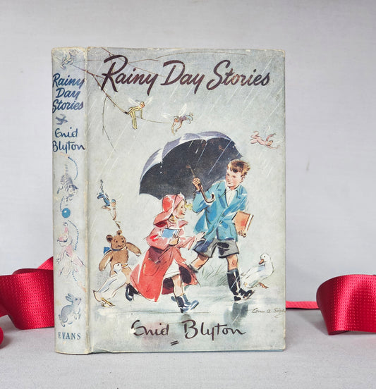 1961 Rainy Day Stories by Enid Blyton / First Edition Thus - Evans Brothers, London / In Good Condition / Illustrated / Dust Jacket