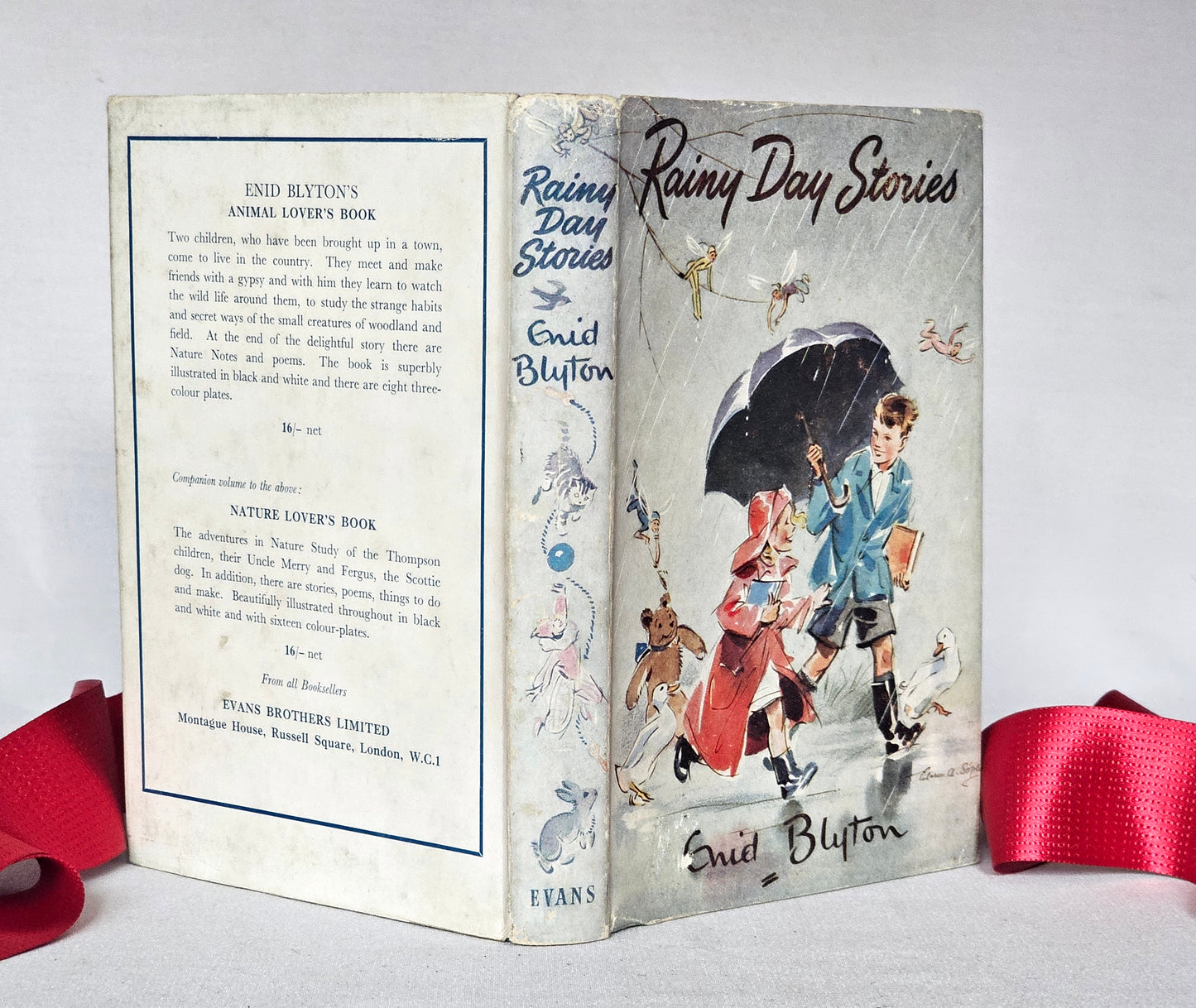 1961 Rainy Day Stories by Enid Blyton / First Edition Thus - Evans Brothers, London / In Good Condition / Illustrated / Dust Jacket