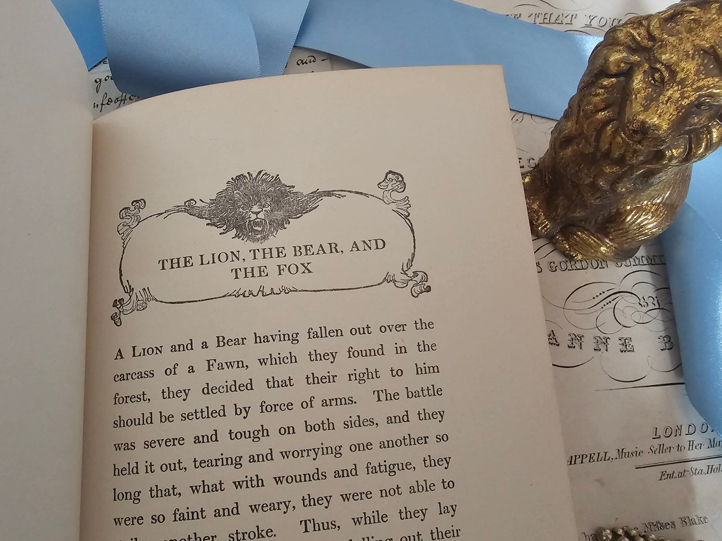 1962 Aesop's Fables / Adam & Charles Black, London / 8 Colour Plates by Charles Folkard / With Dust Jacket / In Good Condition