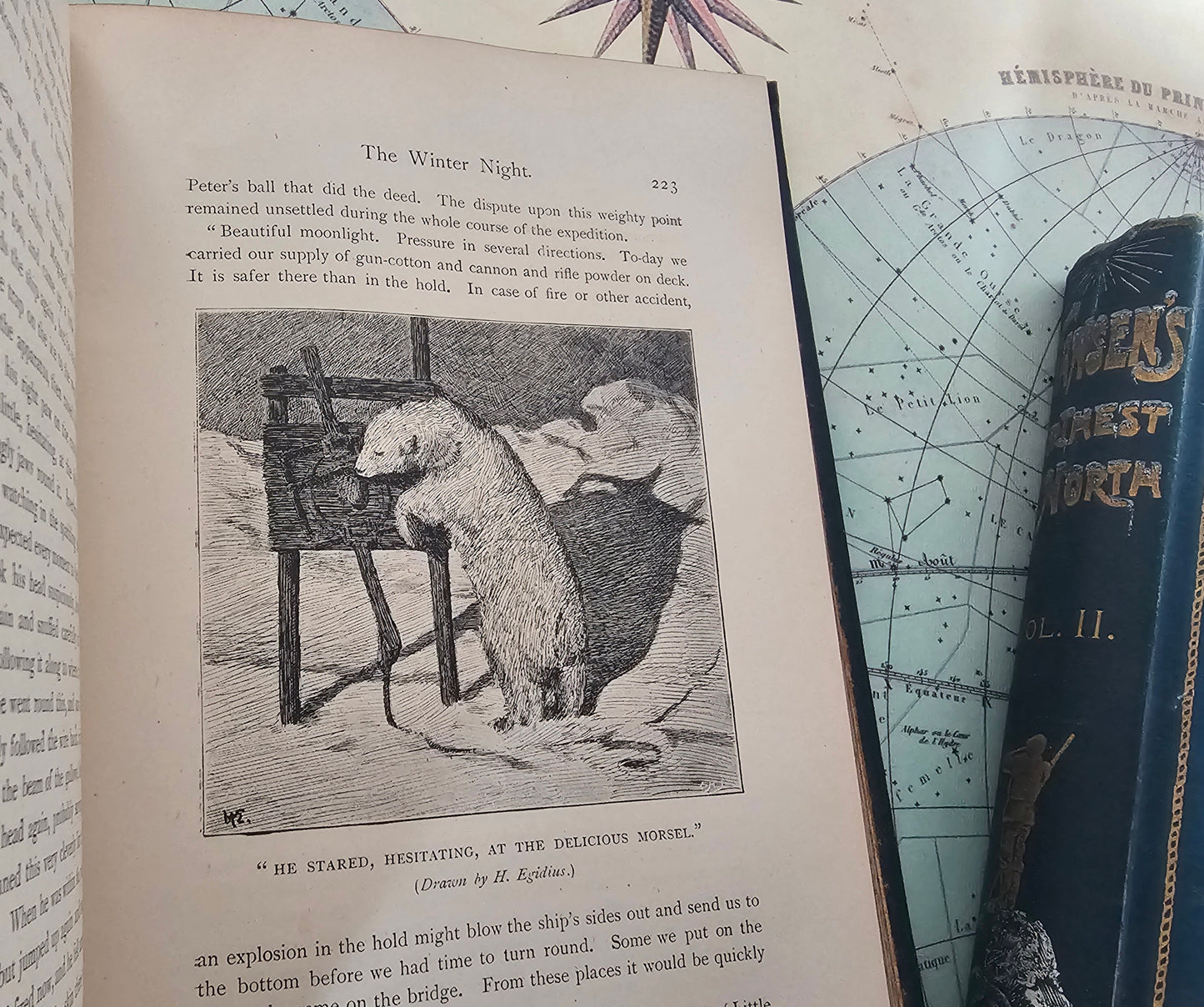 1898 Farthest North by Fridtjof Nansen in Two Volumes / George Newnes, London / Beautifully Bound / Numerous Illustrations and Fold-Out Map