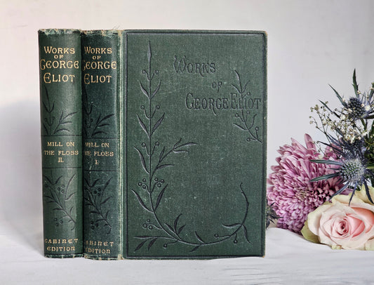 1890s The Mill on the Floss by George Eliot in Two Volumes / William Blackwood & Sons, Ltd / In Good Condition / Decorative Binding