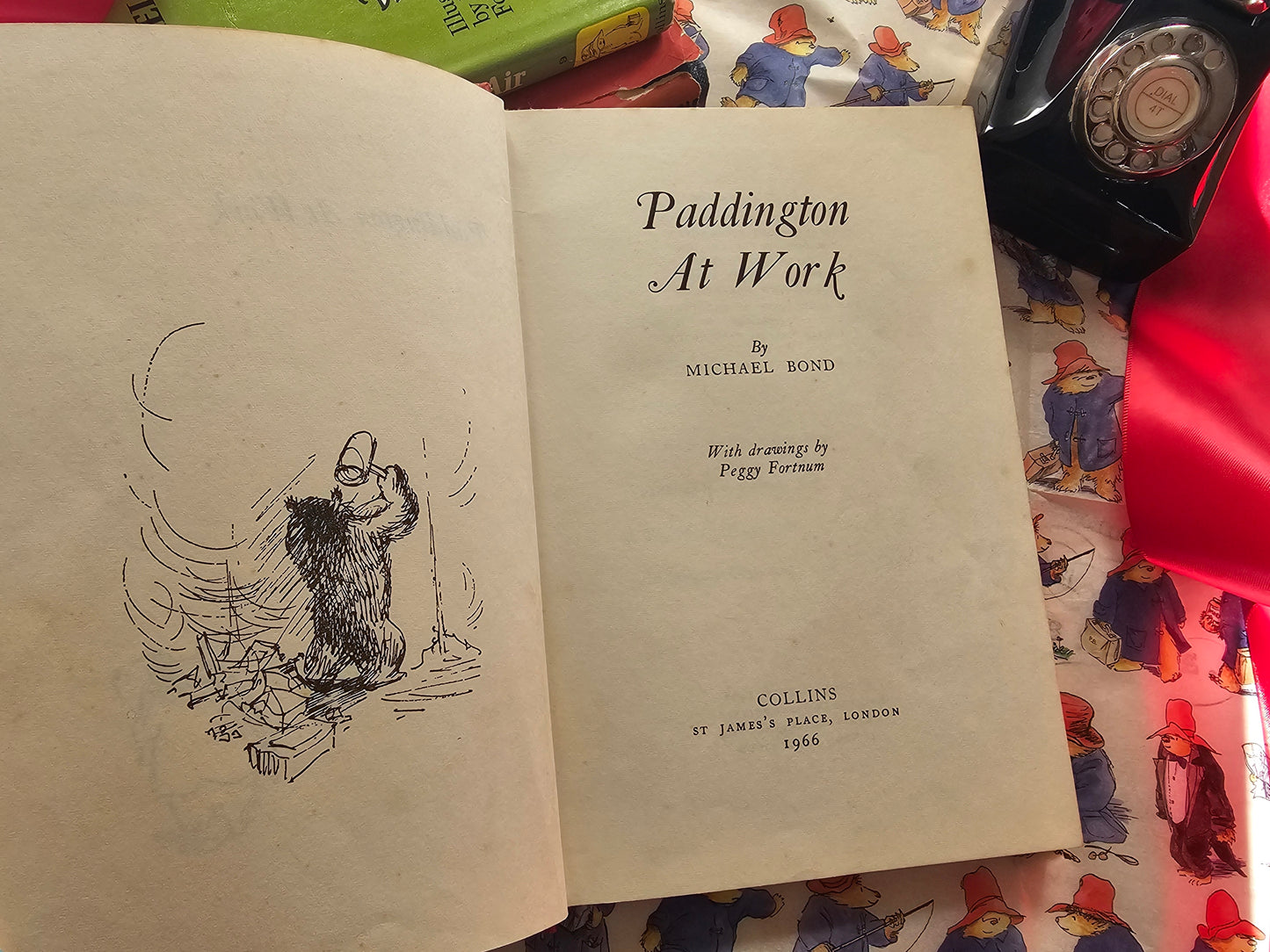 1966-76 Three Early Paddington Bear Books / Paddington at Work (1st Ed. 1966), More About Paddington (1966), Paddington Takes The Air (1976)