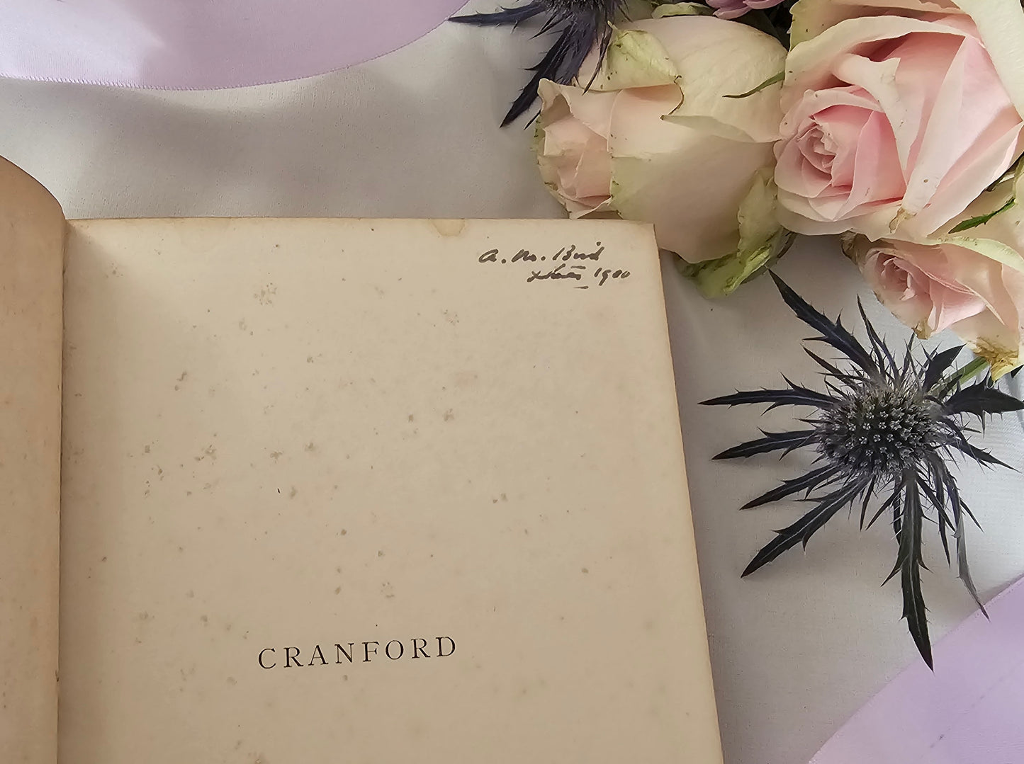 1898 Cranford by Elizabeth Gaskell / Macmillan & Co, London / Delightfully Illustrated by Hugh Thomson / Antique Book in Good Condition