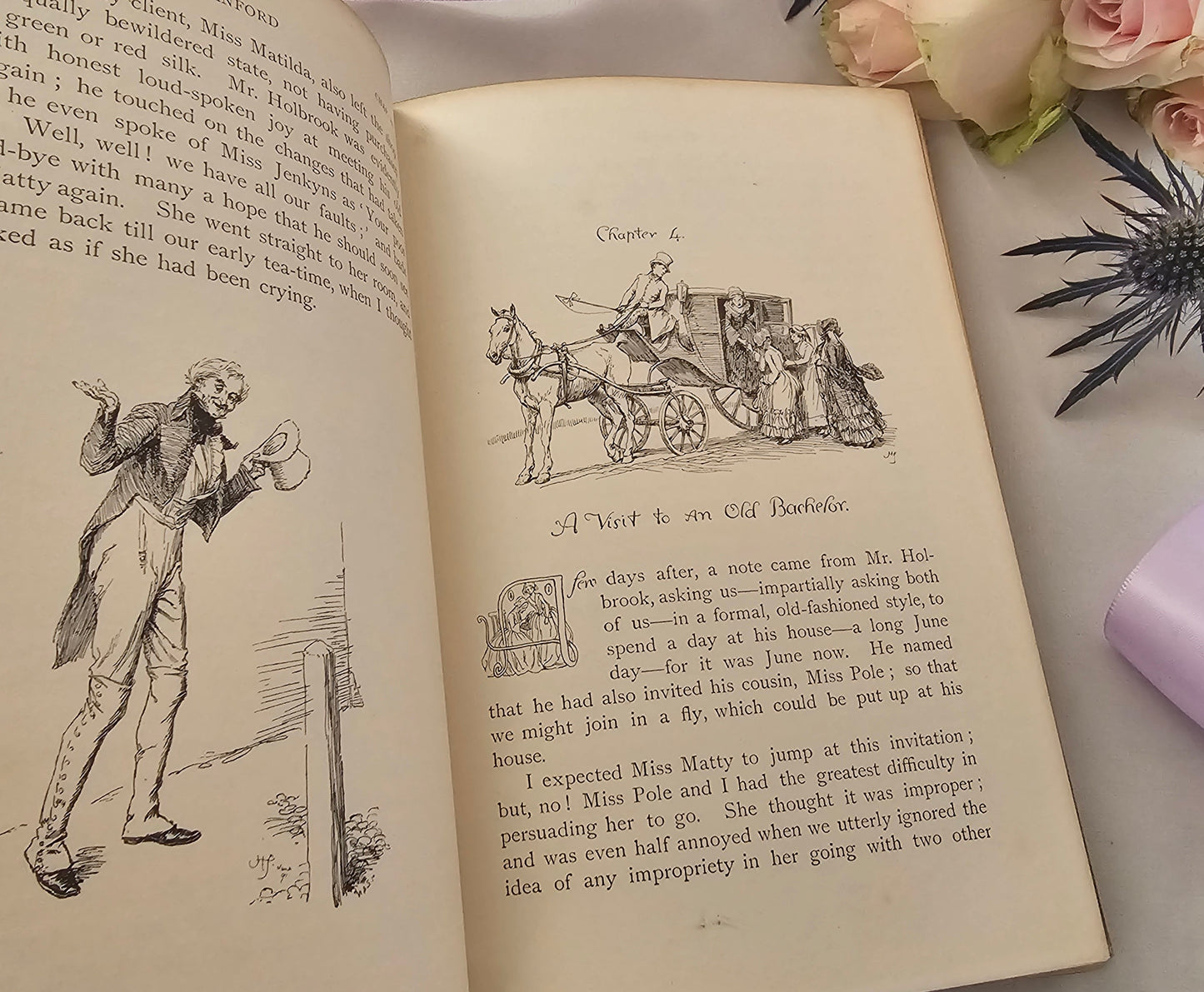 1898 Cranford by Elizabeth Gaskell / Macmillan & Co, London / Delightfully Illustrated by Hugh Thomson / Antique Book in Good Condition