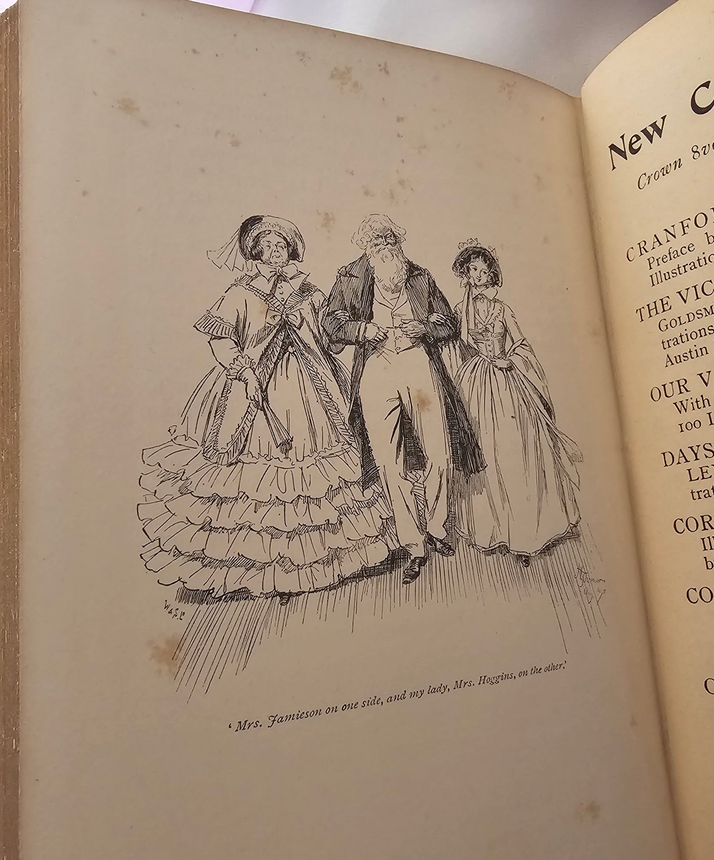 1898 Cranford by Elizabeth Gaskell / Macmillan & Co, London / Delightfully Illustrated by Hugh Thomson / Antique Book in Good Condition