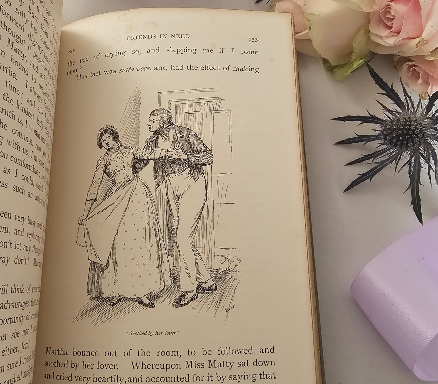 1898 Cranford by Elizabeth Gaskell / Macmillan & Co, London / Delightfully Illustrated by Hugh Thomson / Antique Book in Good Condition