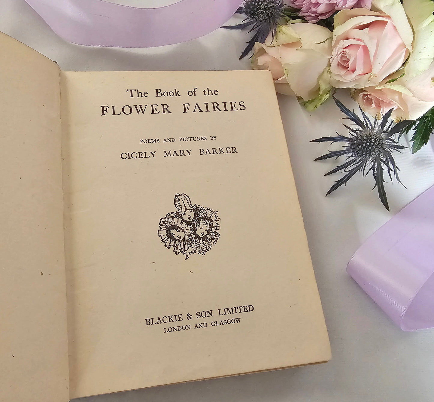 1927 FIRST EDITION The Book of the Flower Fairies, Poems and Pictures by Cicely Mary Barker / Blackie & Son Ltd London / In Good Condition