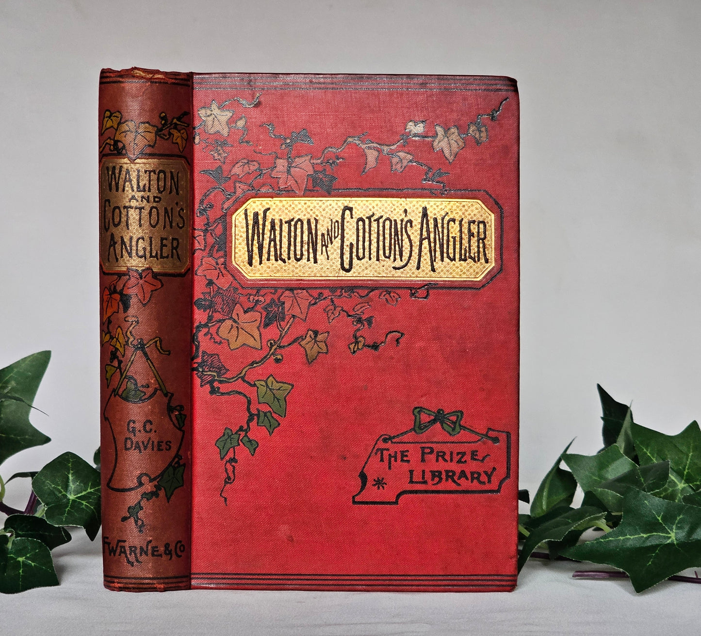 1890s The Complete Angler by Izaac Walton and Charles Cotton / Warne & Co., London / Richly Illustrated / Antique Classic Fishing Book