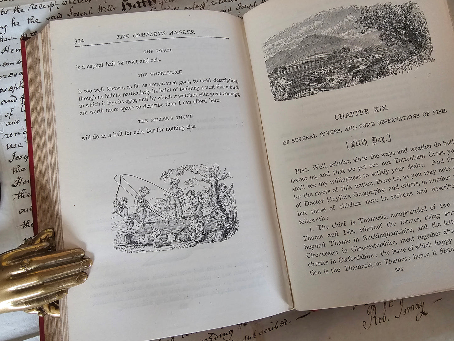 1890s The Complete Angler by Izaac Walton and Charles Cotton / Warne & Co., London / Richly Illustrated / Antique Classic Fishing Book