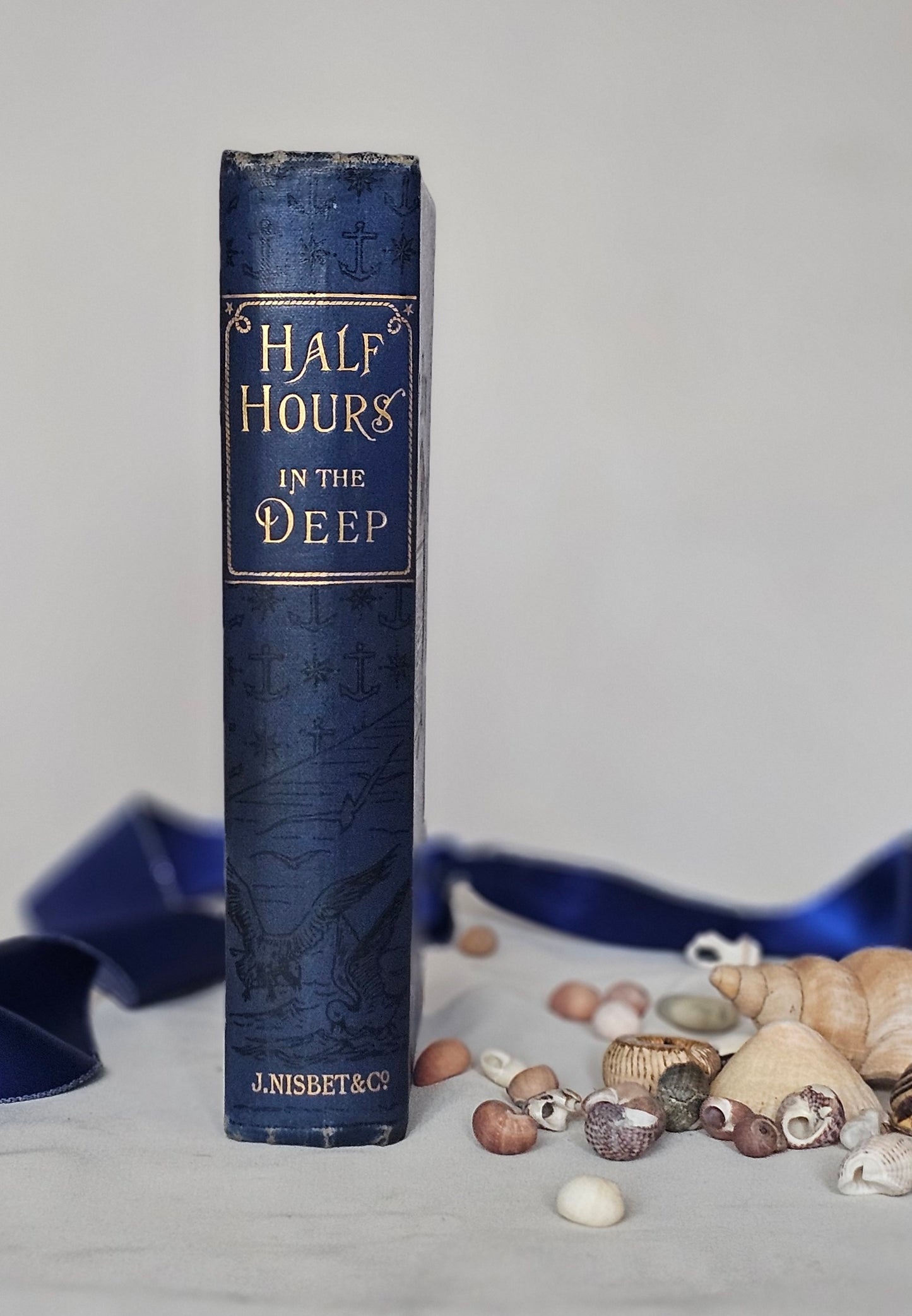 1890s Half Hours in the Deep - The Nature and Wealth of the Sea / James Nisbet & Co., London / Richly Illustrated / Gilt Edged Pages