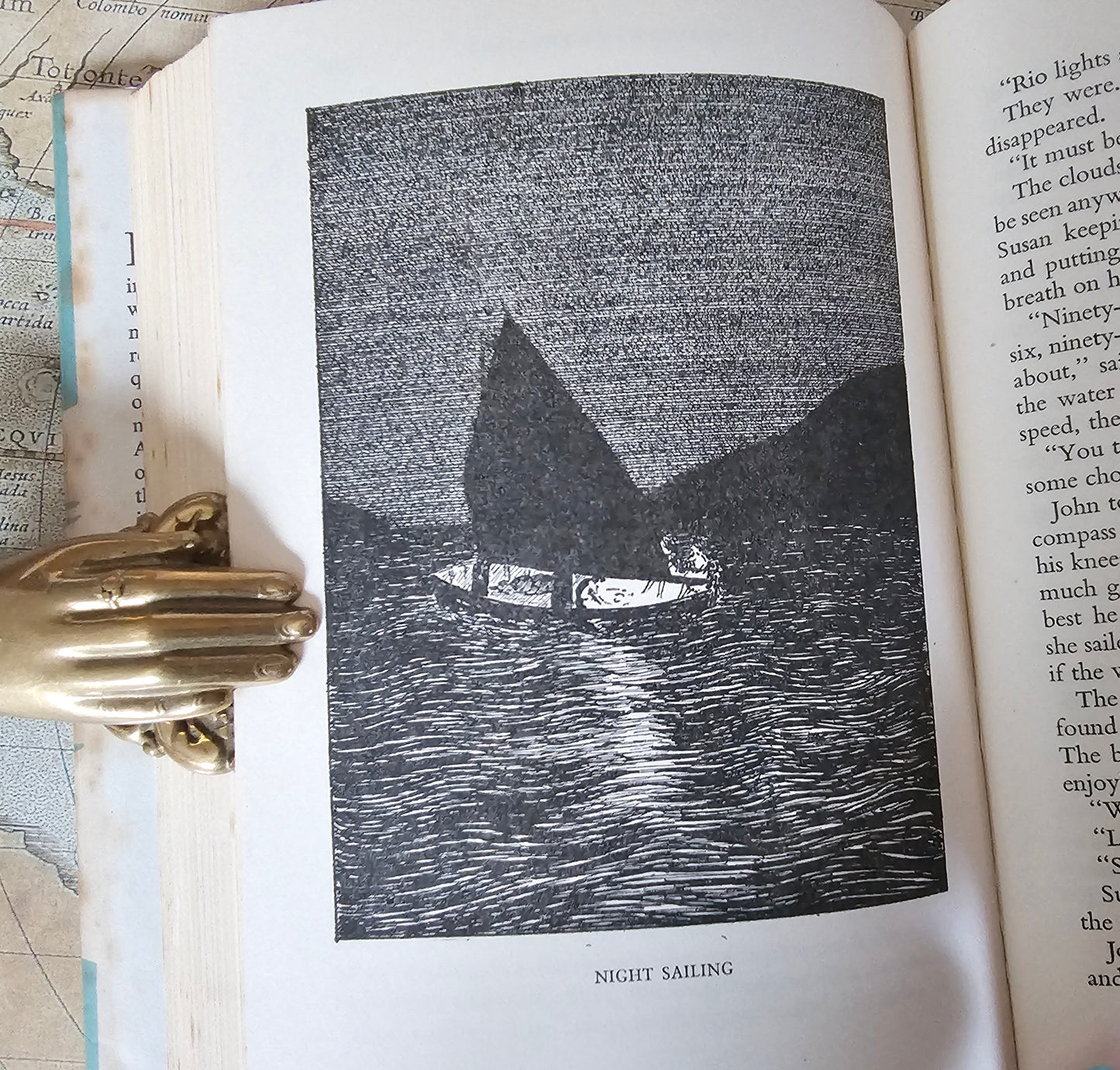 1958 Swallows and Amazons by Arthur Ransome / Reprint Society, London / Different Design to Dust Wrapper / Lovely Vintage Hardback / Illustrated