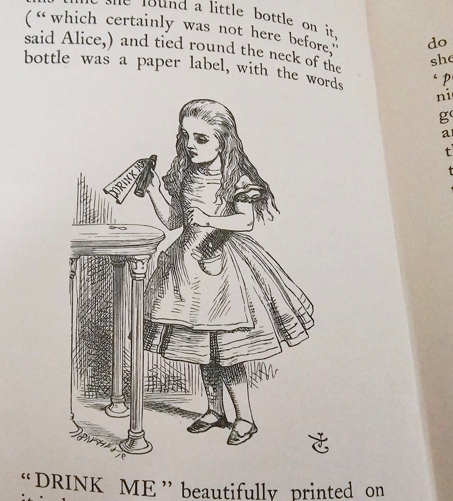 1928 Alice's Adventures in Wonderland by Lewis Carroll / Antique Pocket Edition / Macmillan & Co / Great Condition /  Illustrated by Tenniel