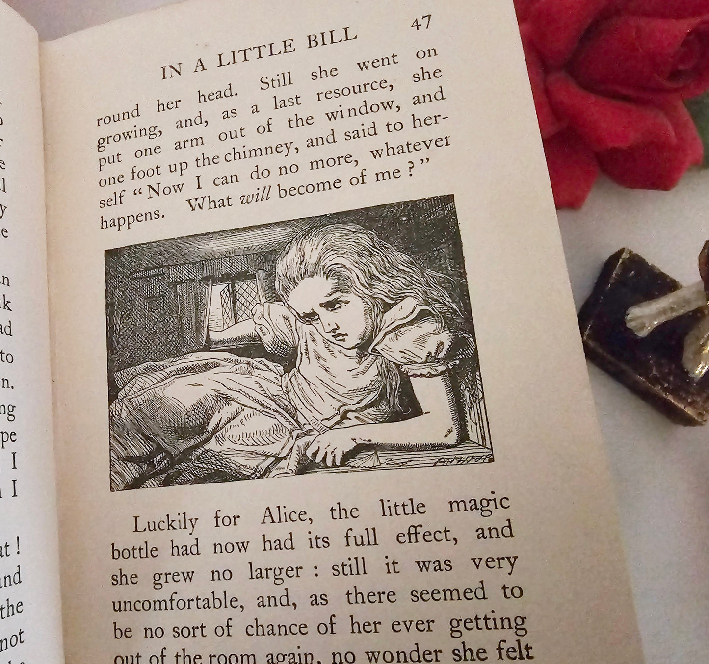 1928 Alice's Adventures in Wonderland by Lewis Carroll / Antique Pocket Edition / Macmillan & Co / Great Condition /  Illustrated by Tenniel