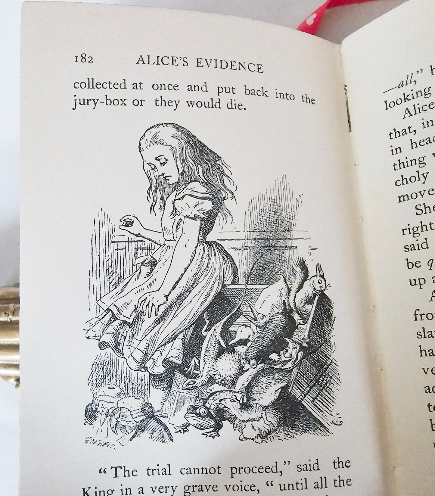 1928 Alice's Adventures in Wonderland by Lewis Carroll / Antique Pocket Edition / Macmillan & Co / Great Condition /  Illustrated by Tenniel