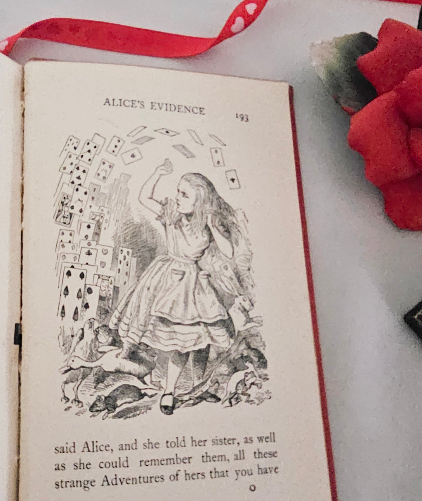 1928 Alice's Adventures in Wonderland by Lewis Carroll / Antique Pocket Edition / Macmillan & Co / Great Condition /  Illustrated by Tenniel