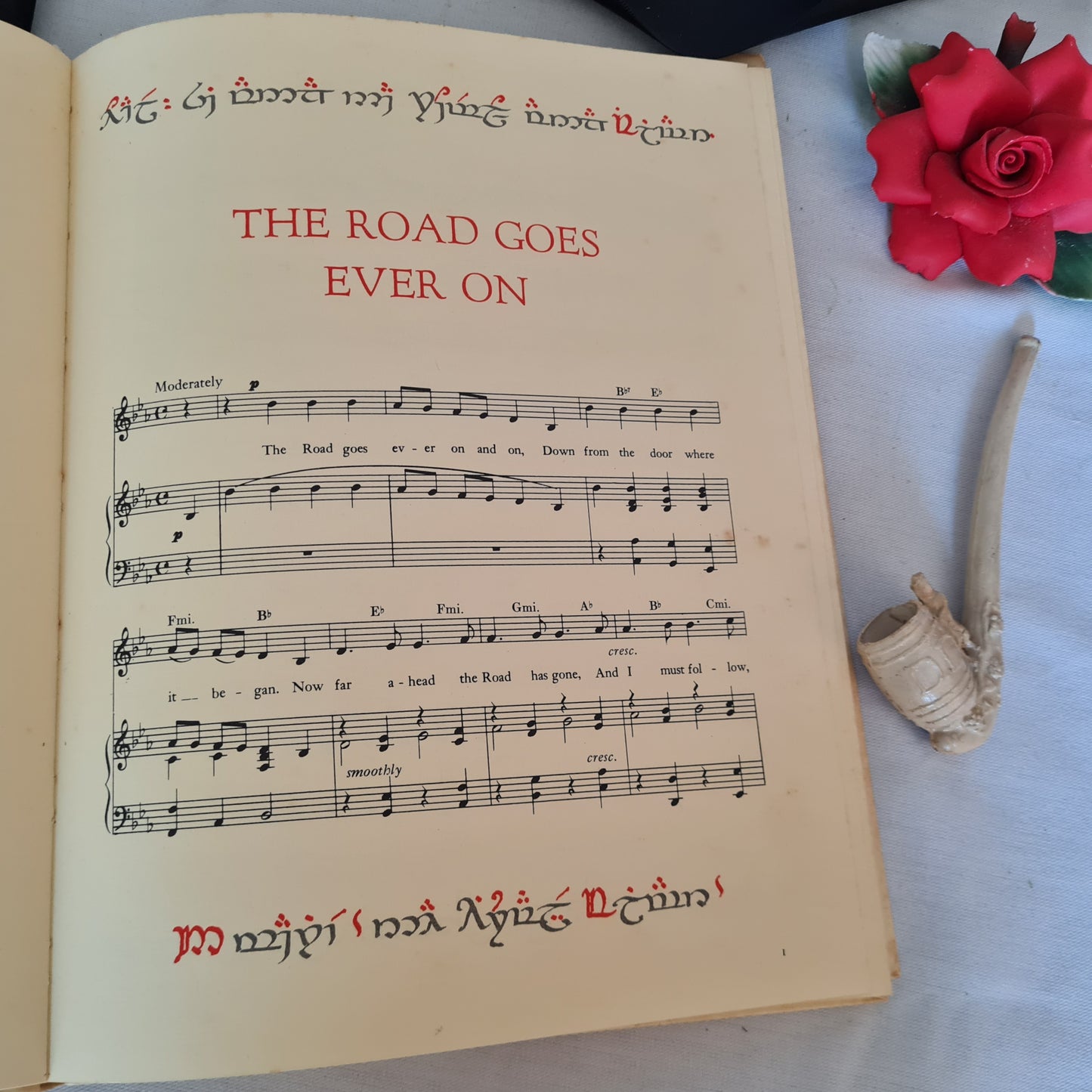 1968 Scarce FIRST EDITION Copy of The Road Goes Ever On - A Song Cycle / Music By Donald Swann and Poems by JRR Tolkien / Lord of Rings etc.