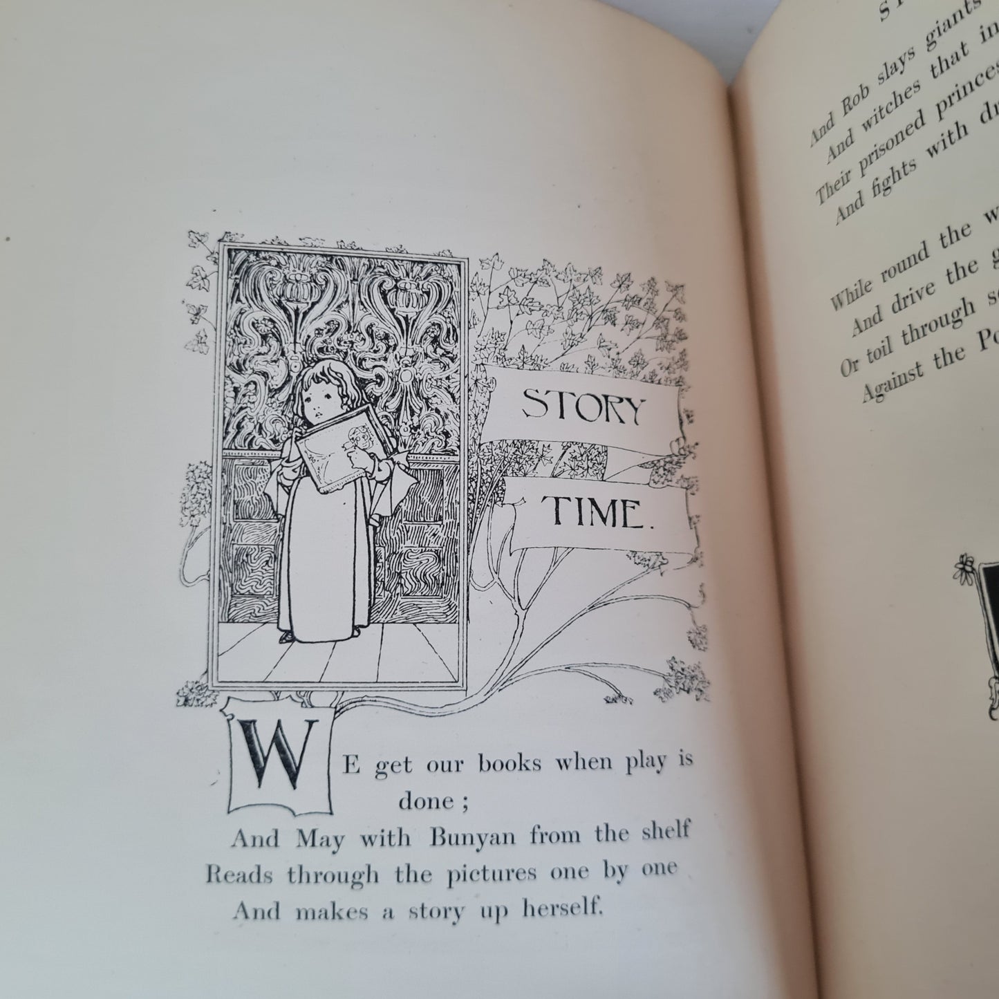 1896 The Child World by Gabriel Setoun / 1st Edition / Beautifully Book of Children's Poetry / Art Nouveau Illustrations by Charles Robinson