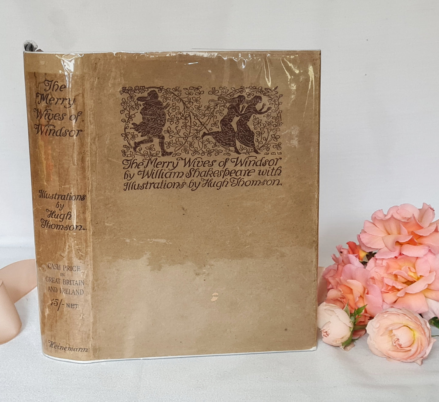 1910 The Merry Wives of Windsor by William Shakespeare / Heinemann, London / Large Format Antique Book / Beautifully Illustrated by Thomson