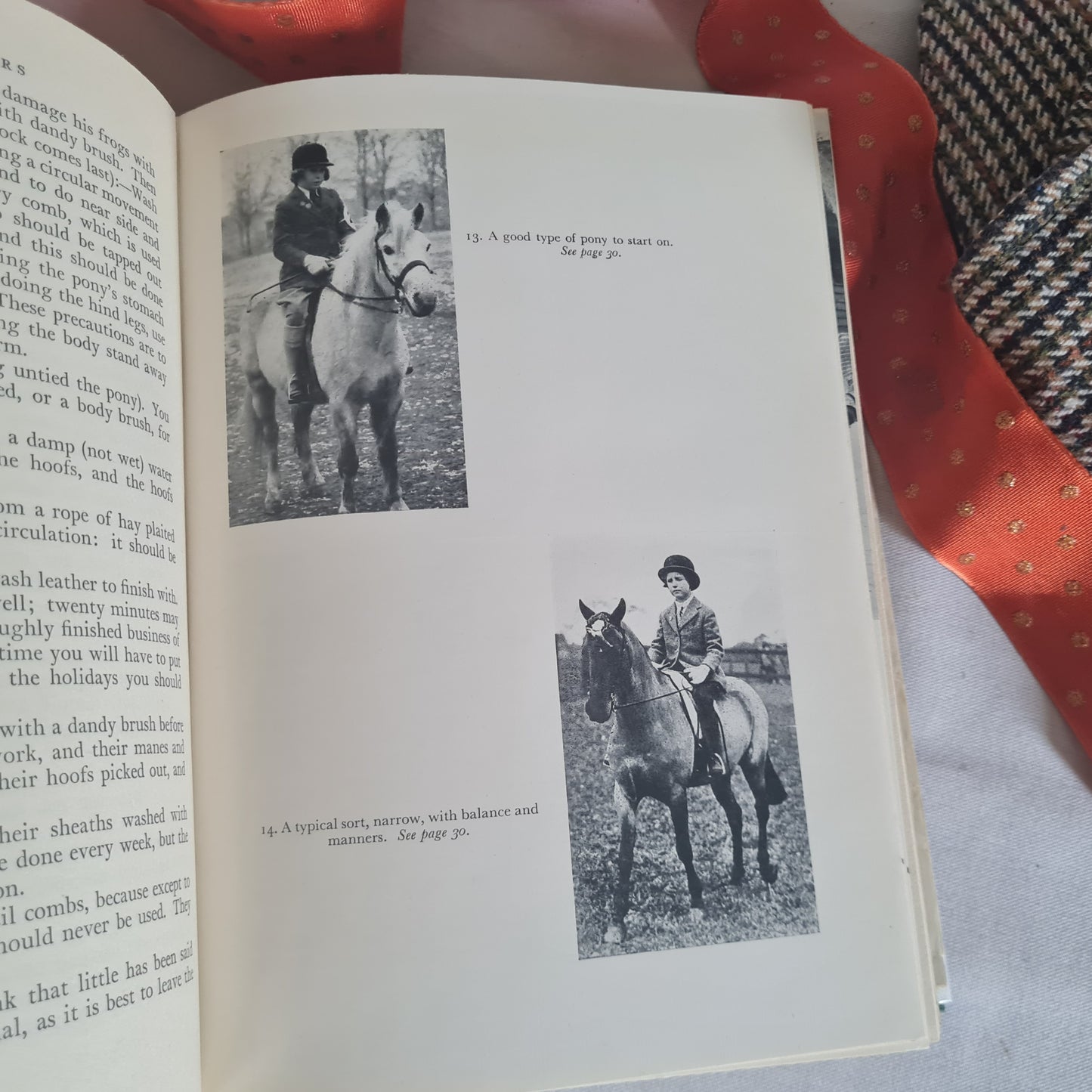 1948 Ponies and Riders A Book of Instruction For Young Riders by Mrs Victoria Hurst / Collins, London / Richly Illustrated / Vintage Book