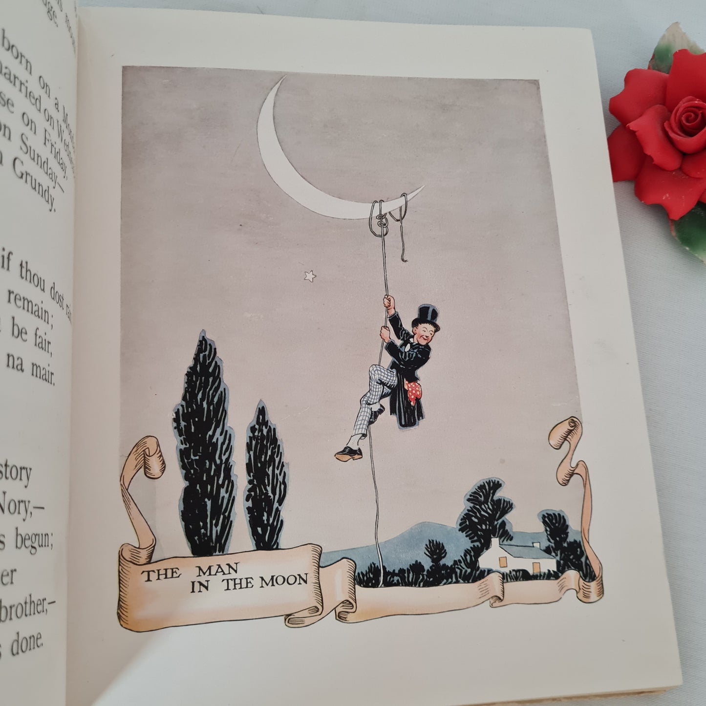 c1924 Nursery Rhymes / Wonderfully Illustrated by Jack Orr / TC & EC Jack, London / Charming Vintage Book / 16 Colour Plates, Line Drawings