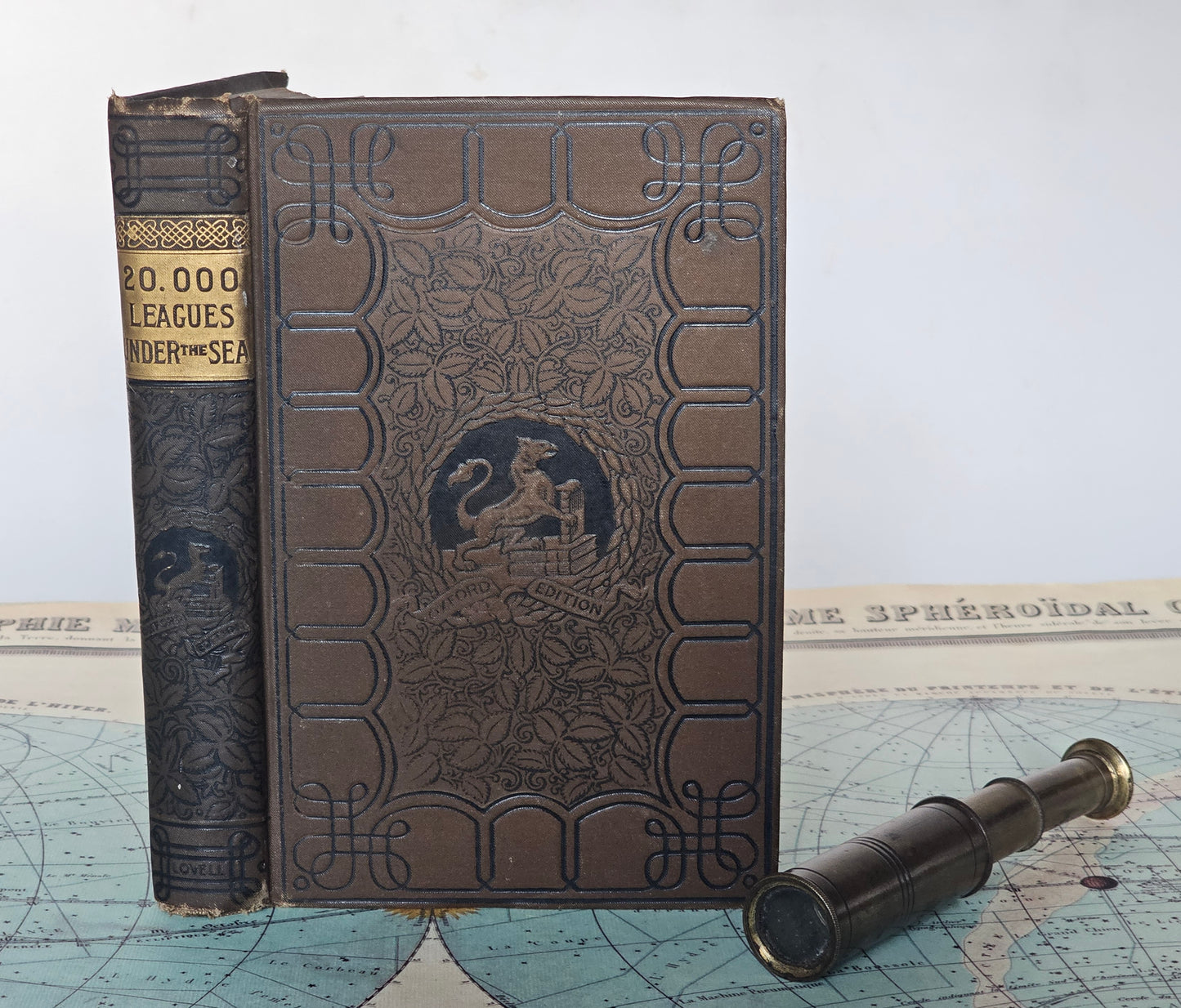 c1910 Twenty Thousand Leagues Under the Sea by Jules Verne / John W Lovell Company / With a Highly Collectable Bookplate by Hans Unger