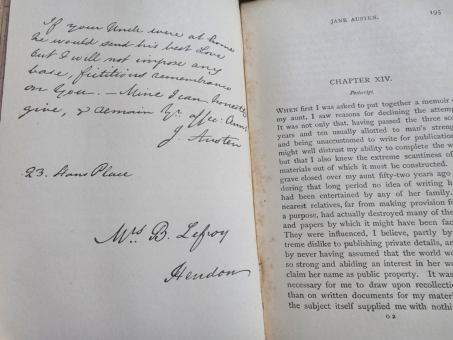 1906 A Memoir of Jane Austen by Her Nephew JE Austen Leigh / Macmillan & Co., London / Biography - Also Includes Lady Susan and The Watsons