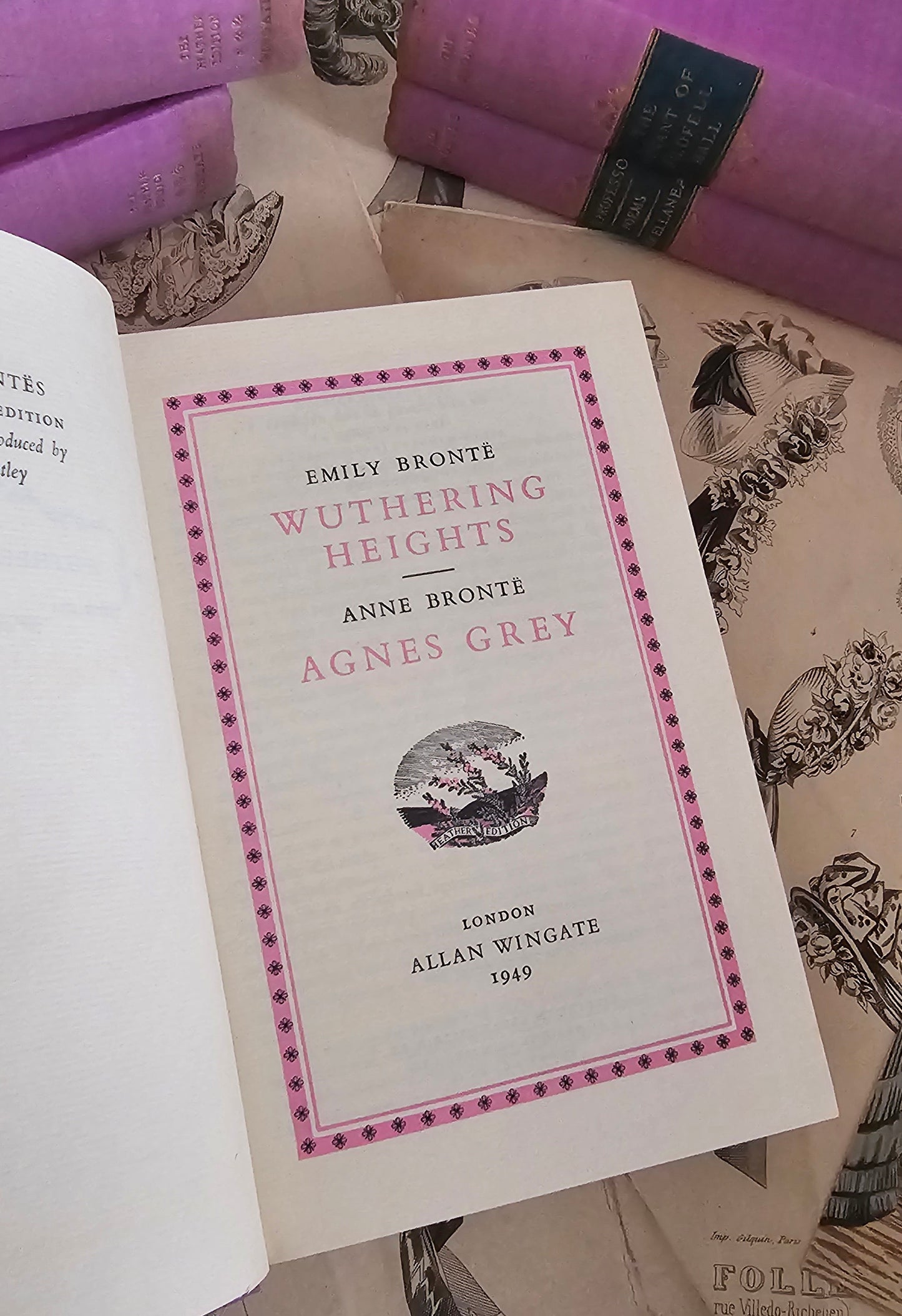 1949 Works of the Bronte Sisters / Allan Wingate, London / Very Good Condition / Complete Beautiful Set / Jane Eyre, Wuthering Heights etc