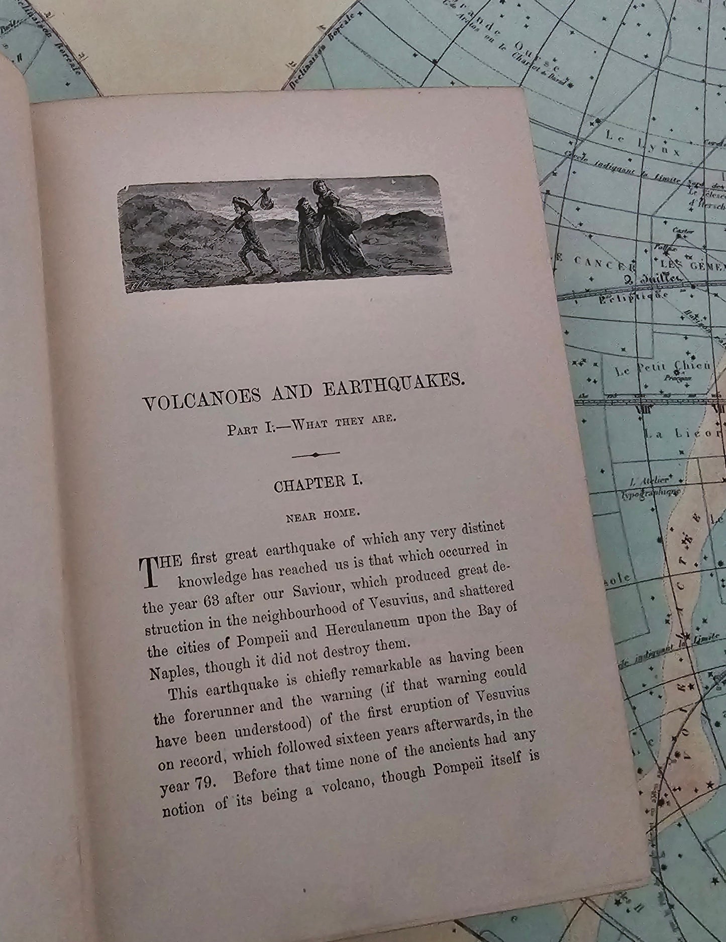 1900 Half Hours Underground - Volcanoes, Mines and Caves / James Nisbet, London / Richly Illustrated / Gilt Edged Pages / In Good Condition