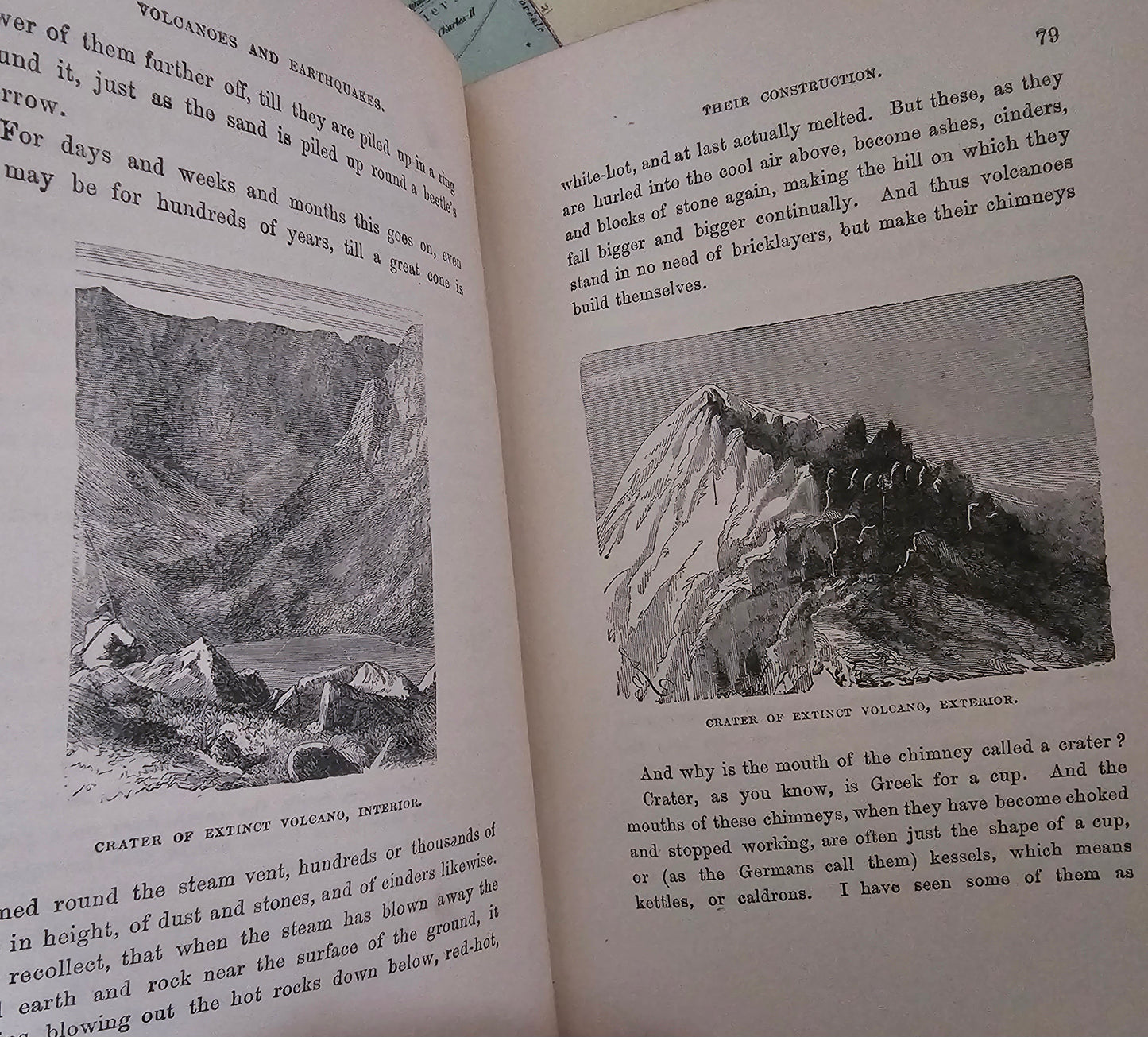 1900 Half Hours Underground - Volcanoes, Mines and Caves / James Nisbet, London / Richly Illustrated / Gilt Edged Pages / In Good Condition