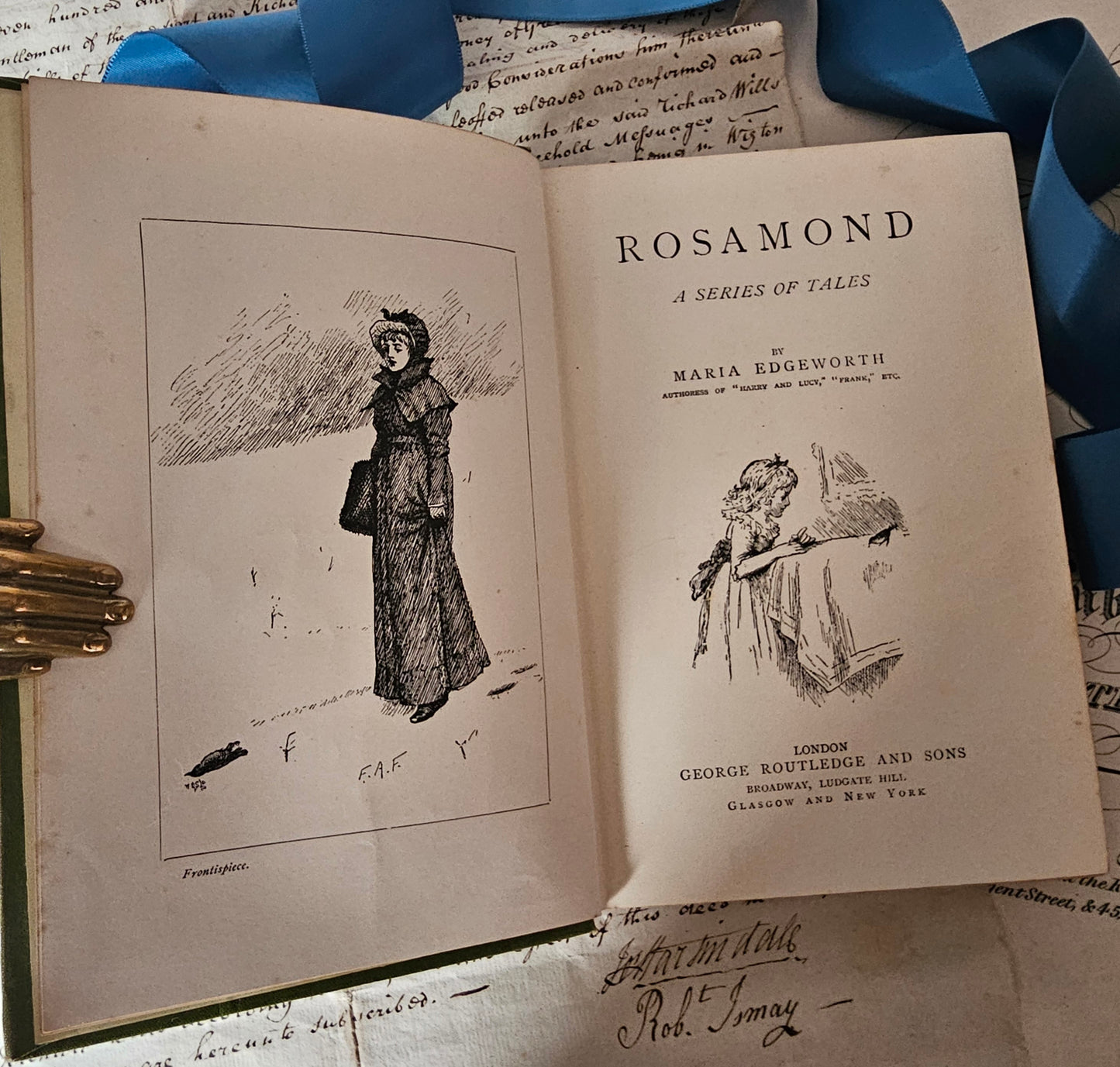 c1900 Rosamond - A Series of Tales by Maria Edgeworth / George Routledge & Sons, London / Richly Illustrated / Lovely Decorative Boards