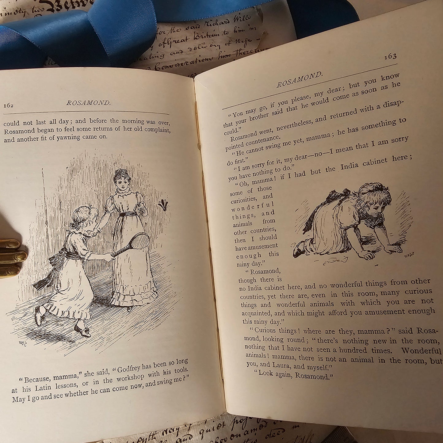 c1900 Rosamond - A Series of Tales by Maria Edgeworth / George Routledge & Sons, London / Richly Illustrated / Lovely Decorative Boards