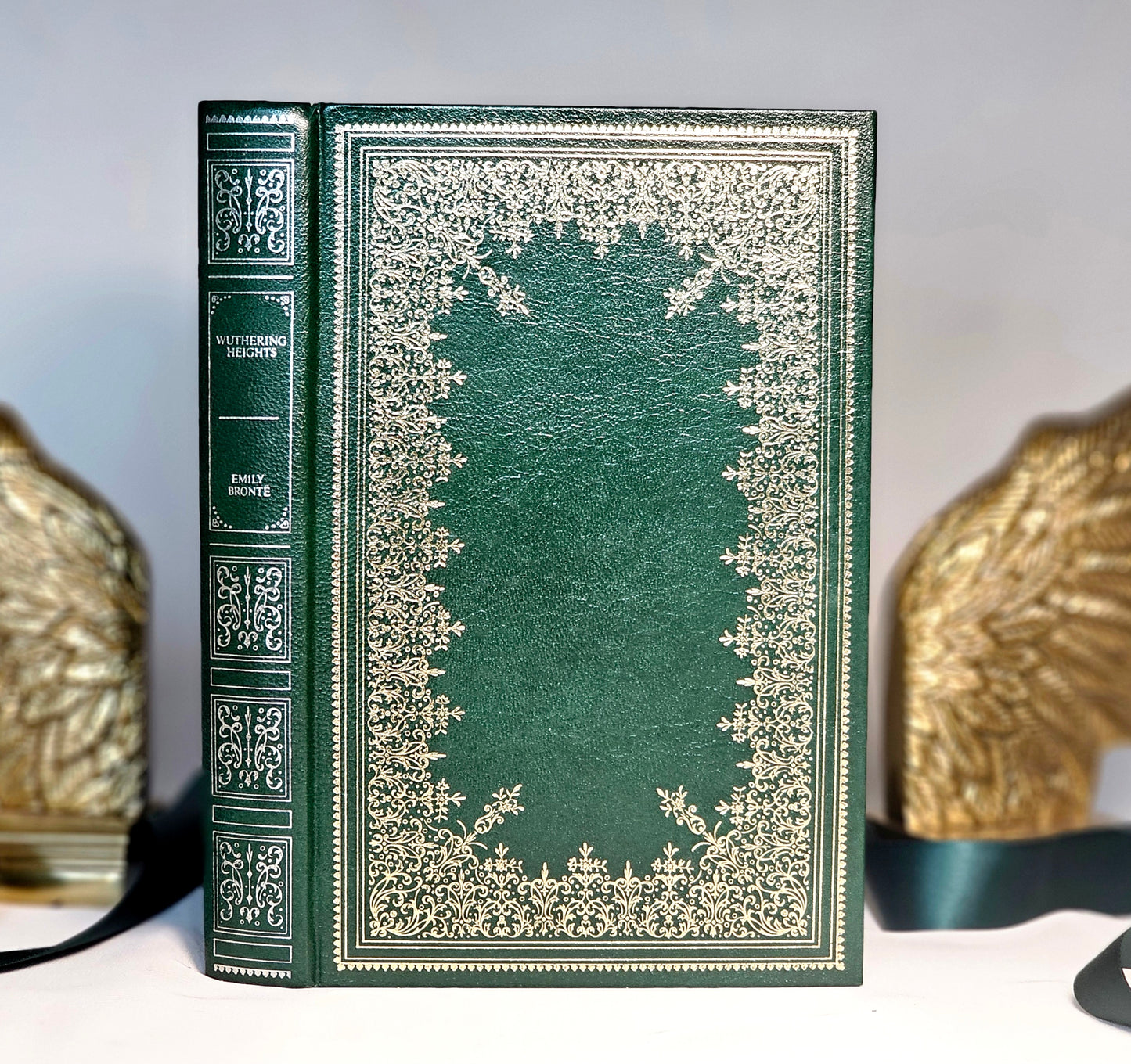 1978 Wuthering Heights by Emily Bronte / Guild Publishing London / Green Faux Leather & Gilt / Beautiful Vintage Book