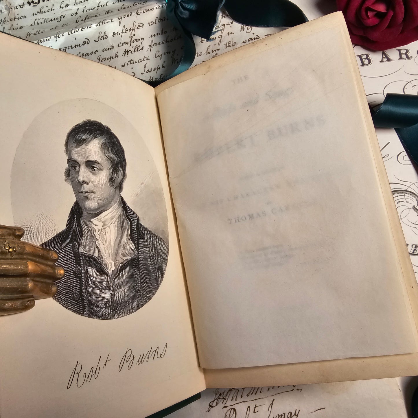 1864 The Ballads and Songs of Robert Burns / Charles Griffin & Co., London / Illustrated / Gilt Edged Pages / Antique Book in Good Condition