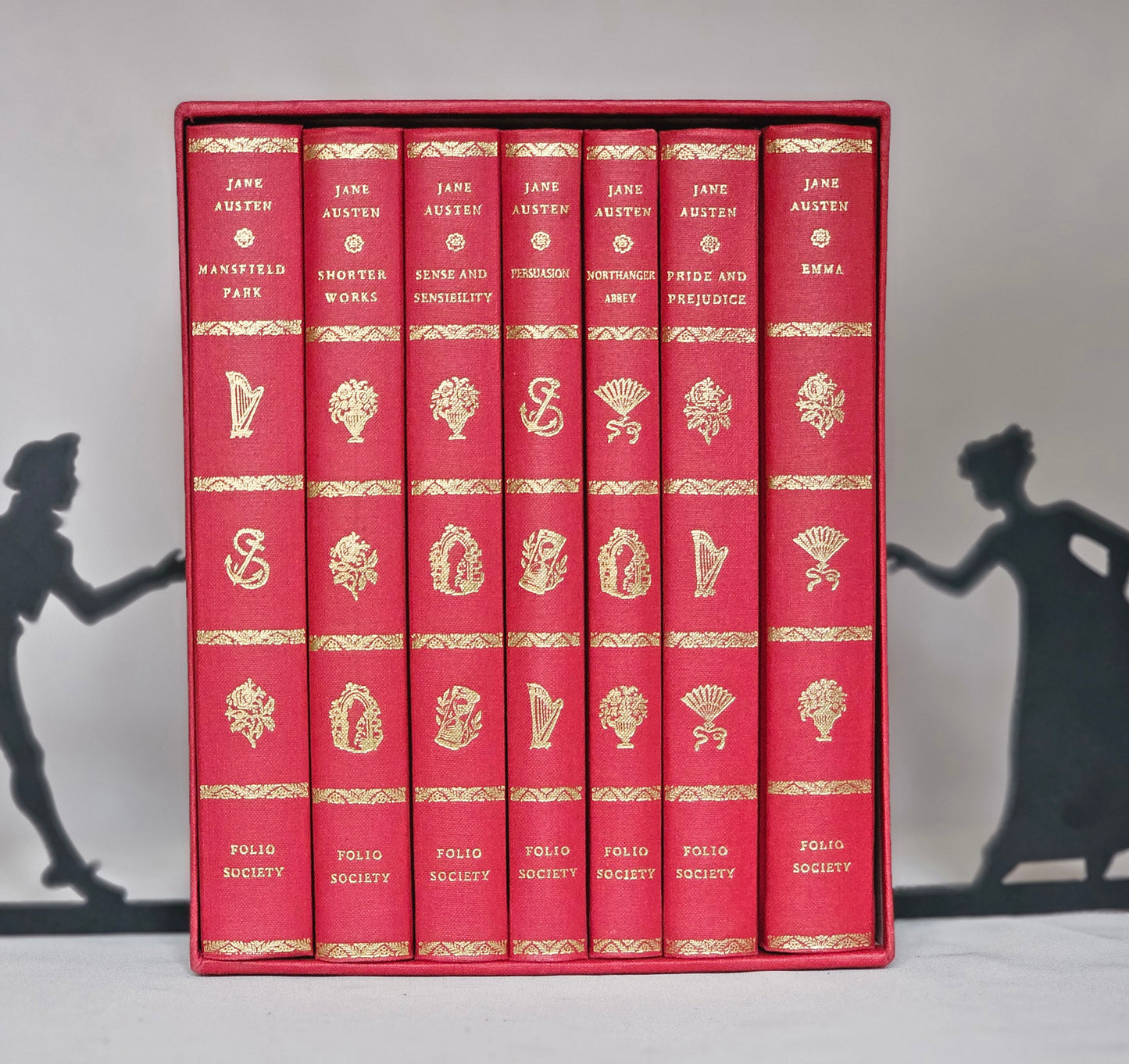 1991 Jane Austen Novels Box Set in 7 Volumes / Folio Society, London / 6 Novels Plus Shorter Works / Excellent Condition / Pride & Prejudice