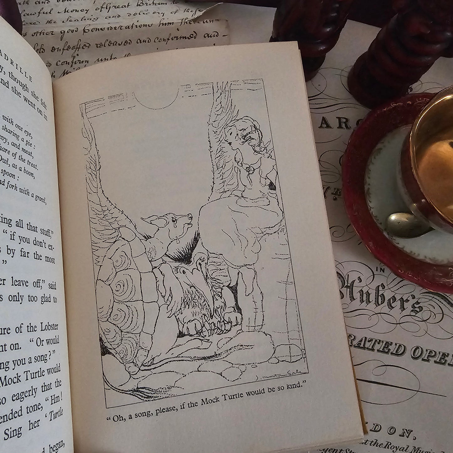 1930s Alice's Adventures in Wonderland & Through the Looking-Glass by Lewis Carroll / Clowes, London / Illustrated / Vintage Hardback Book