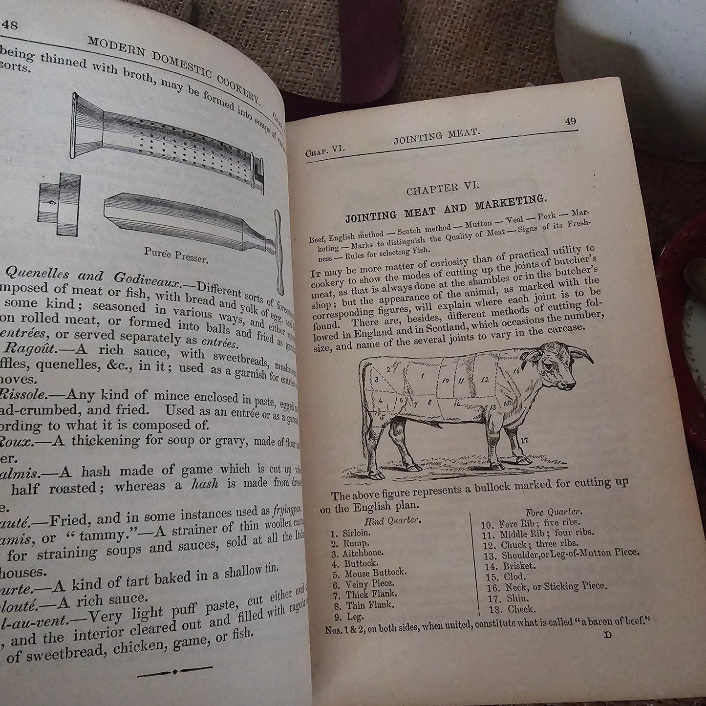 1857 Modern Domestic Cookery by A Lady / John Murray, London / Early Cookery Book / 168 Years Old / Illustrated / Good Antique Condition