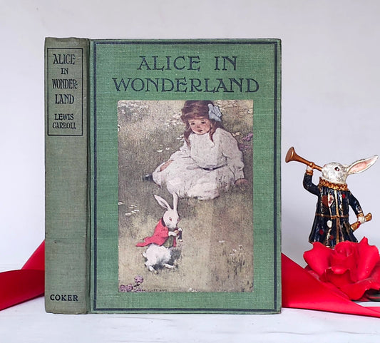 1931 Alice's Adventures in Wonderland by Lewis Carroll / Coker & Co. London / Illustrated by Bessie Pease in Colour and Line / Vintage Book