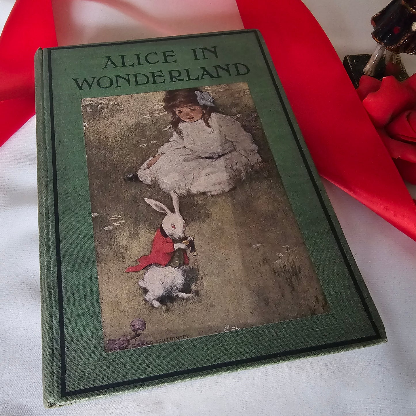 1931 Alice's Adventures in Wonderland by Lewis Carroll / Coker & Co. London / Illustrated by Bessie Pease in Colour and Line / Vintage Book