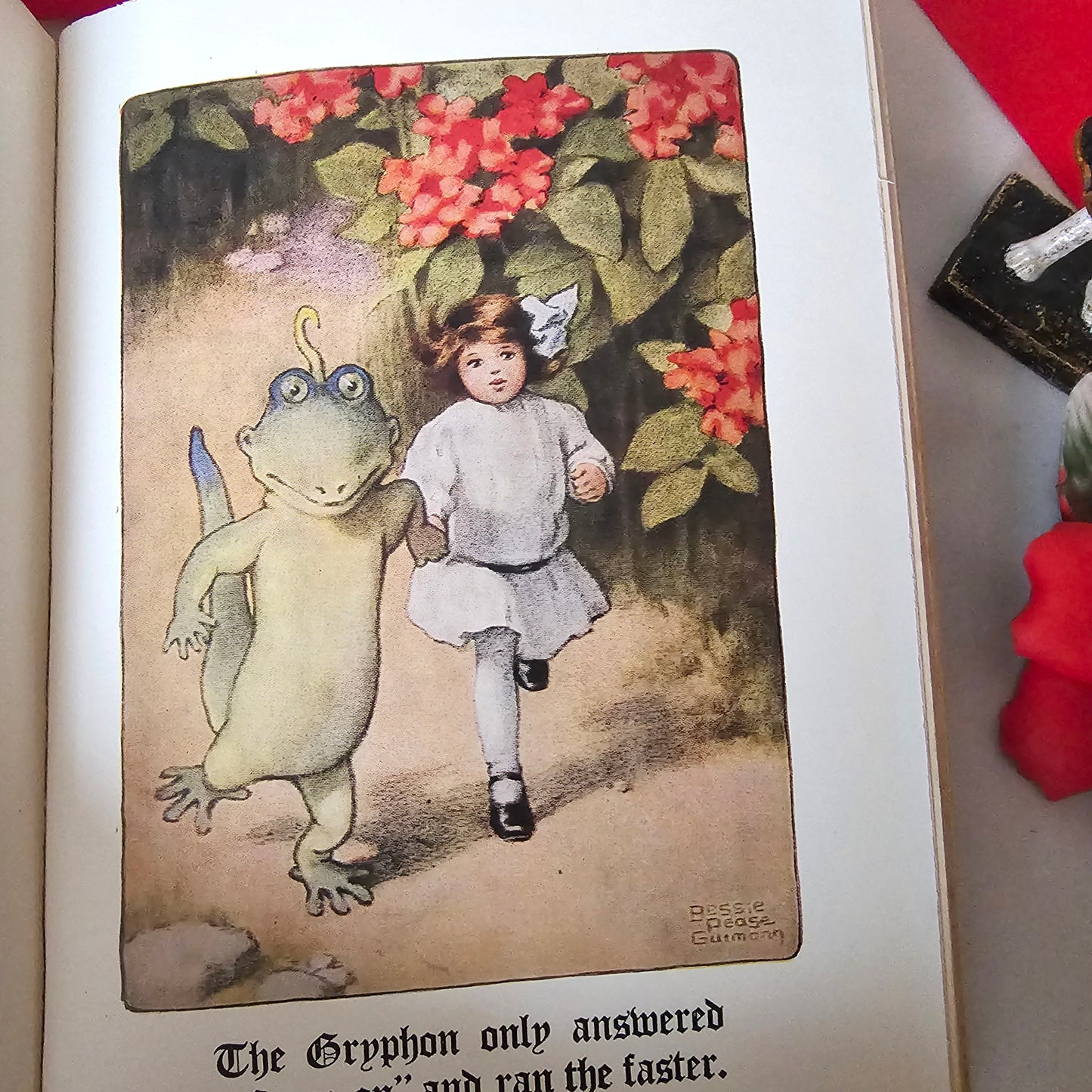 1931 Alice's Adventures in Wonderland by Lewis Carroll / Coker & Co. London / Illustrated by Bessie Pease in Colour and Line / Vintage Book