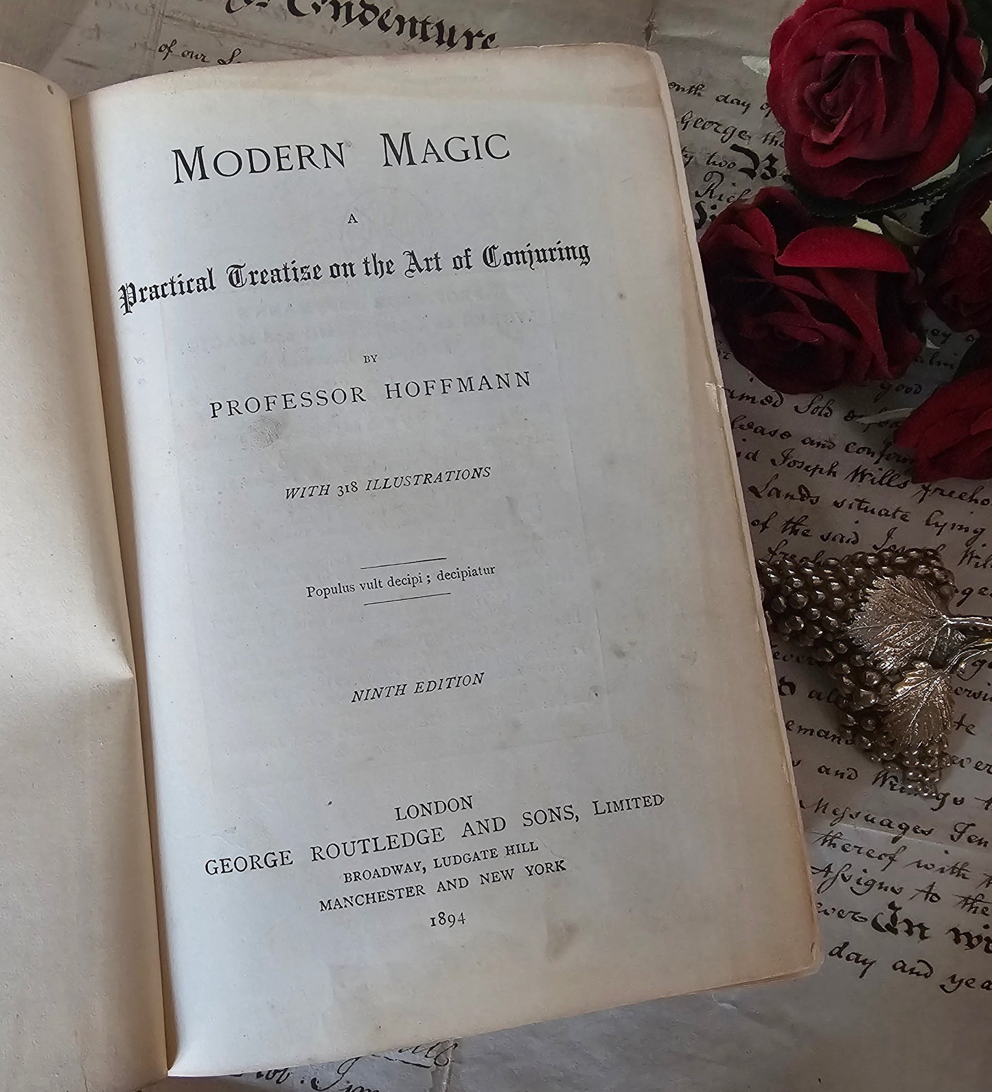 1894 Modern Magic-A Practical Treatise on the Art of Conjuring by Professor Hoffman / Early Edition of the Seminal Magic Book / Illustrated