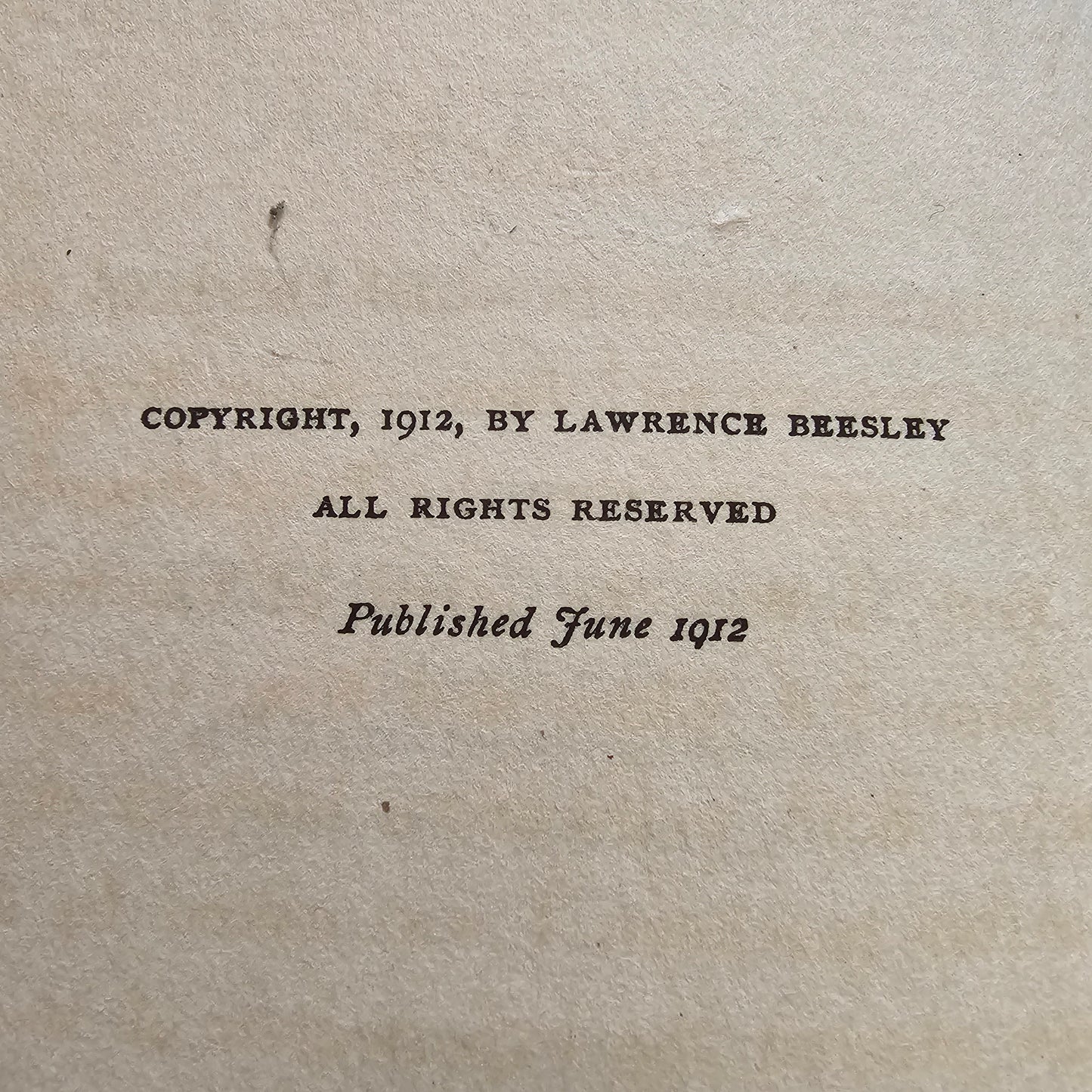 1912 First Edition - The Loss of the SS Titanic by Lawrence Beesley / First Hand Survivors Account / Published Just Two Months After Sinking