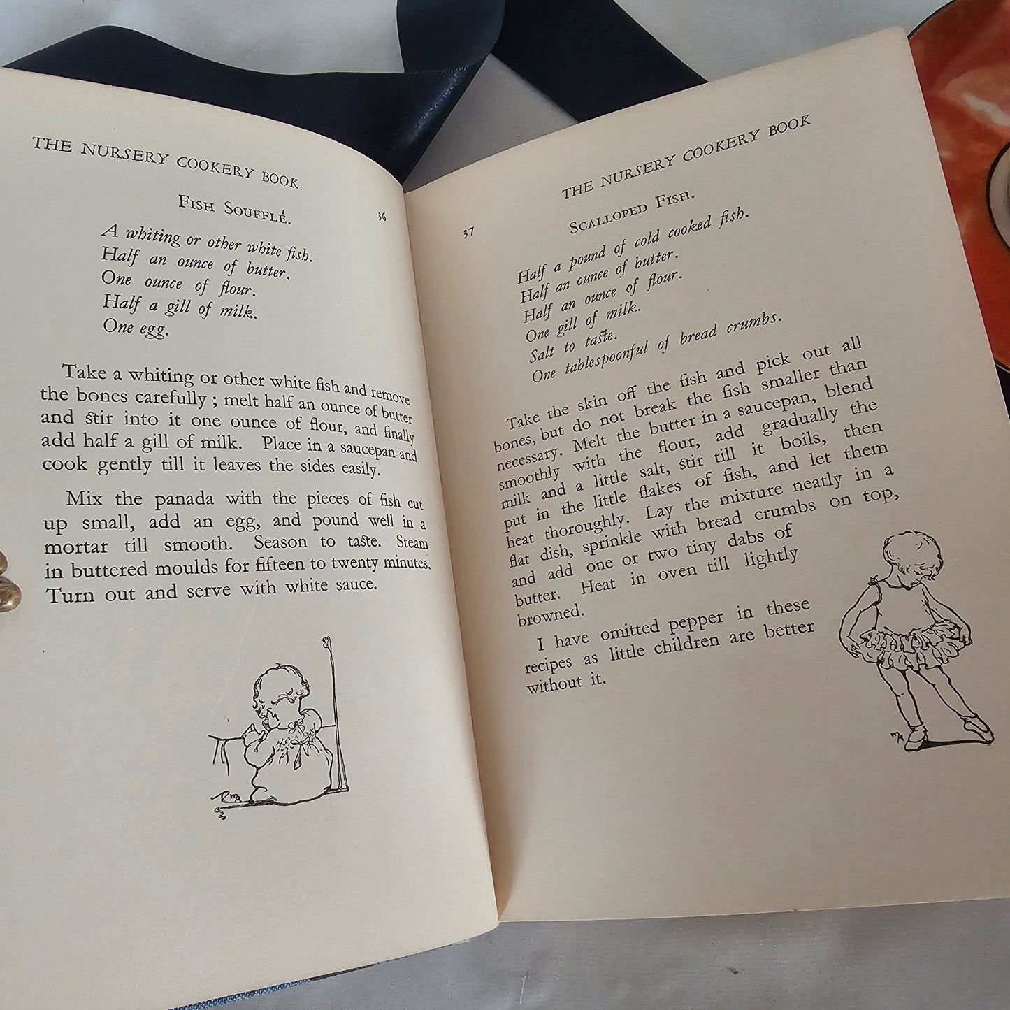 1929 The Nursery Cookbook by Mrs Jameson / 1st Edition, Warne & Co., London / Charming Cookbook With Delightful Illustrations / Dust Wrapper