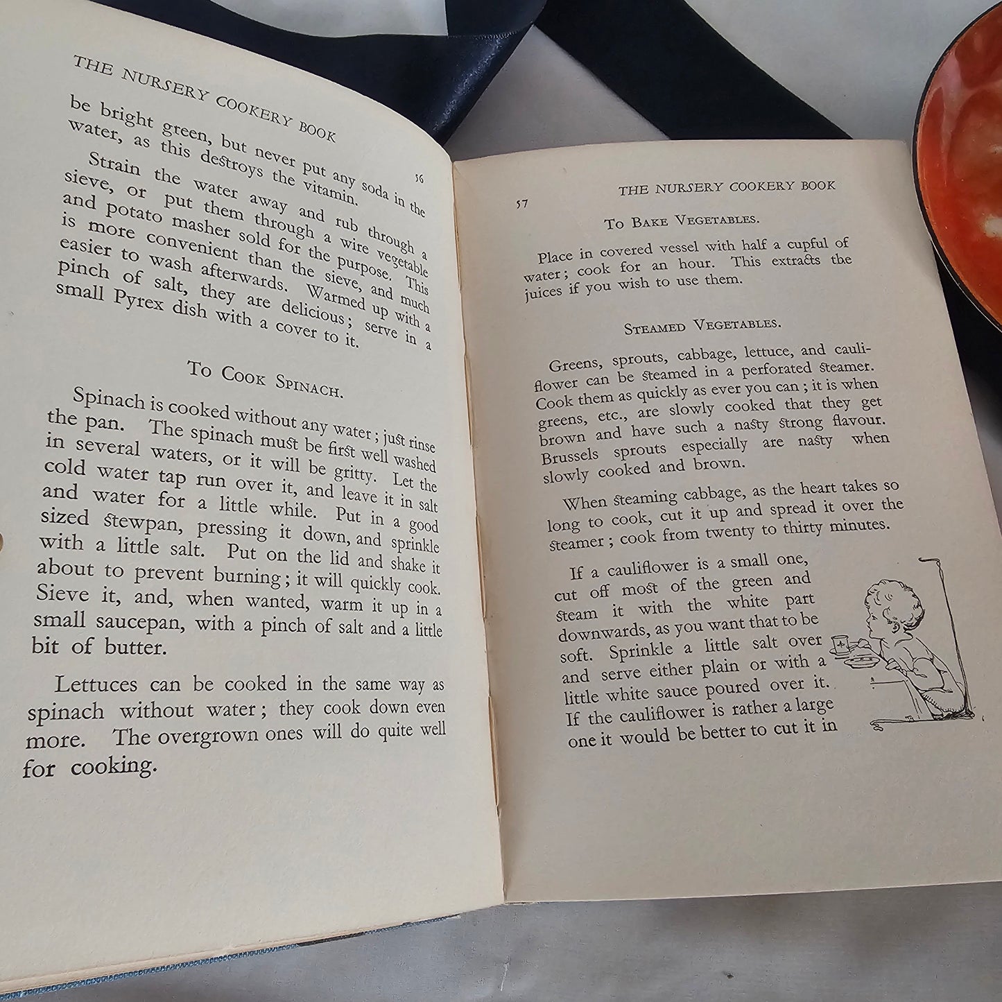 1929 The Nursery Cookbook by Mrs Jameson / 1st Edition, Warne & Co., London / Charming Cookbook With Delightful Illustrations / Dust Wrapper