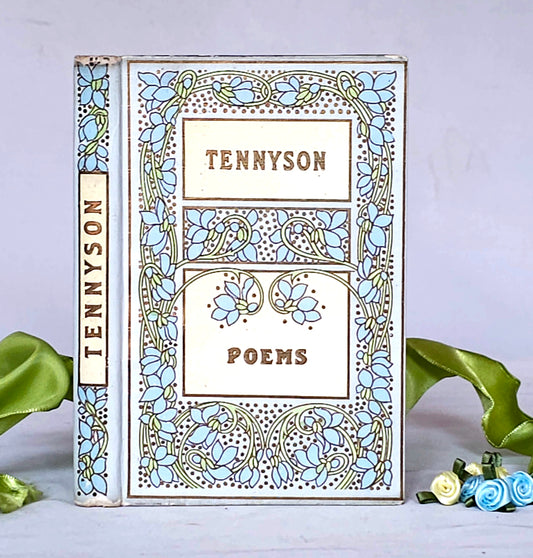 1910s Tennyson Poems / Collins Clear-Type Press, London / A Beautiful Little Antique Book / Illustrated in Colour / Lovely Decorative Boards