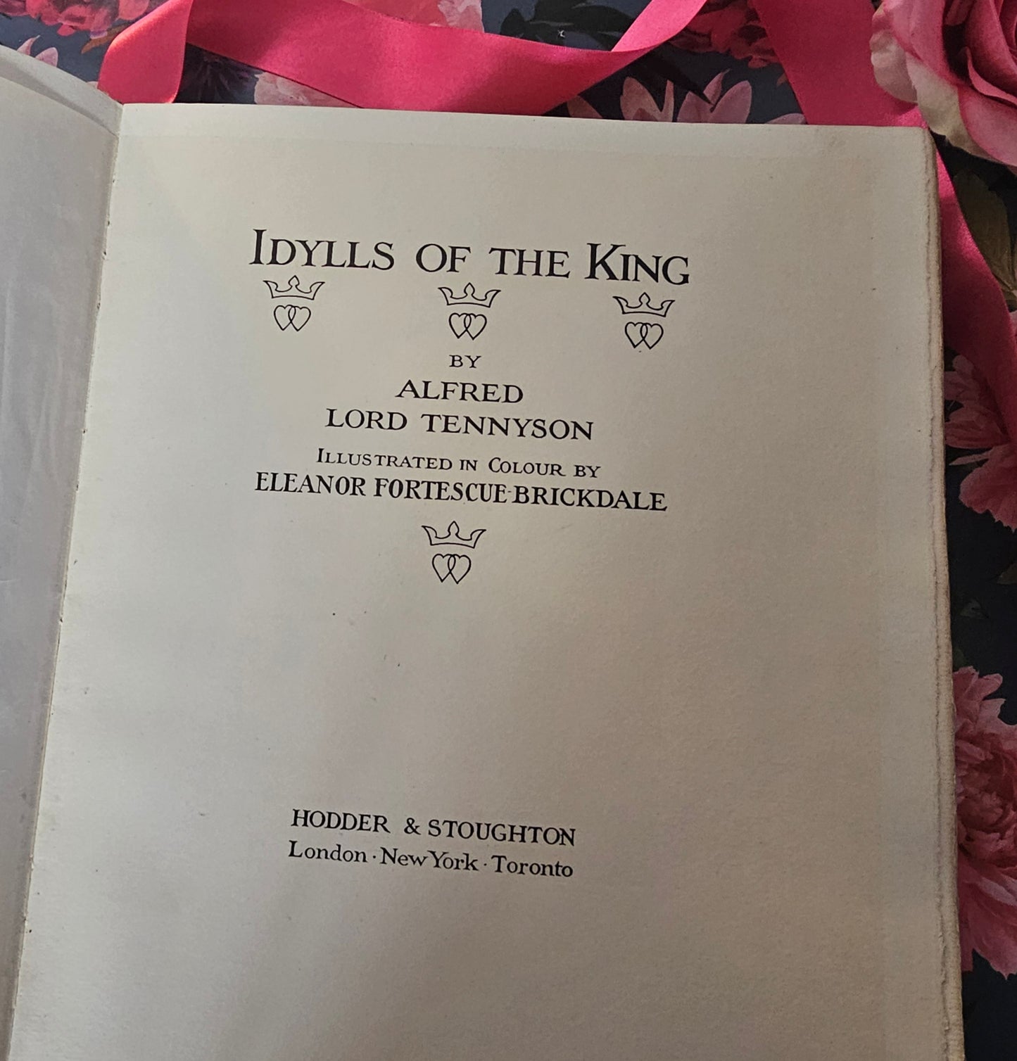 1911 The Idylls of the King by Alfred Lord Tennyson / 21 Beautiful Colour Plates by Eleanor Fortescue-Brickdale / WORN RESCUE Copy