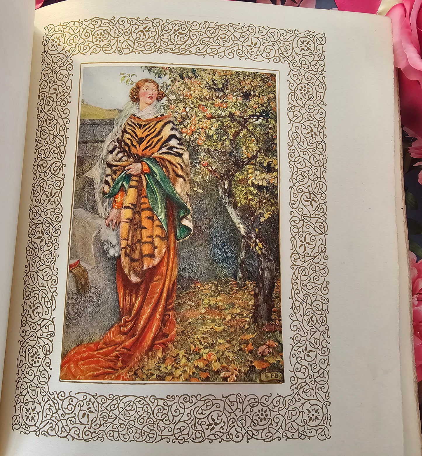 1911 The Idylls of the King by Alfred Lord Tennyson / 21 Beautiful Colour Plates by Eleanor Fortescue-Brickdale / WORN RESCUE Copy