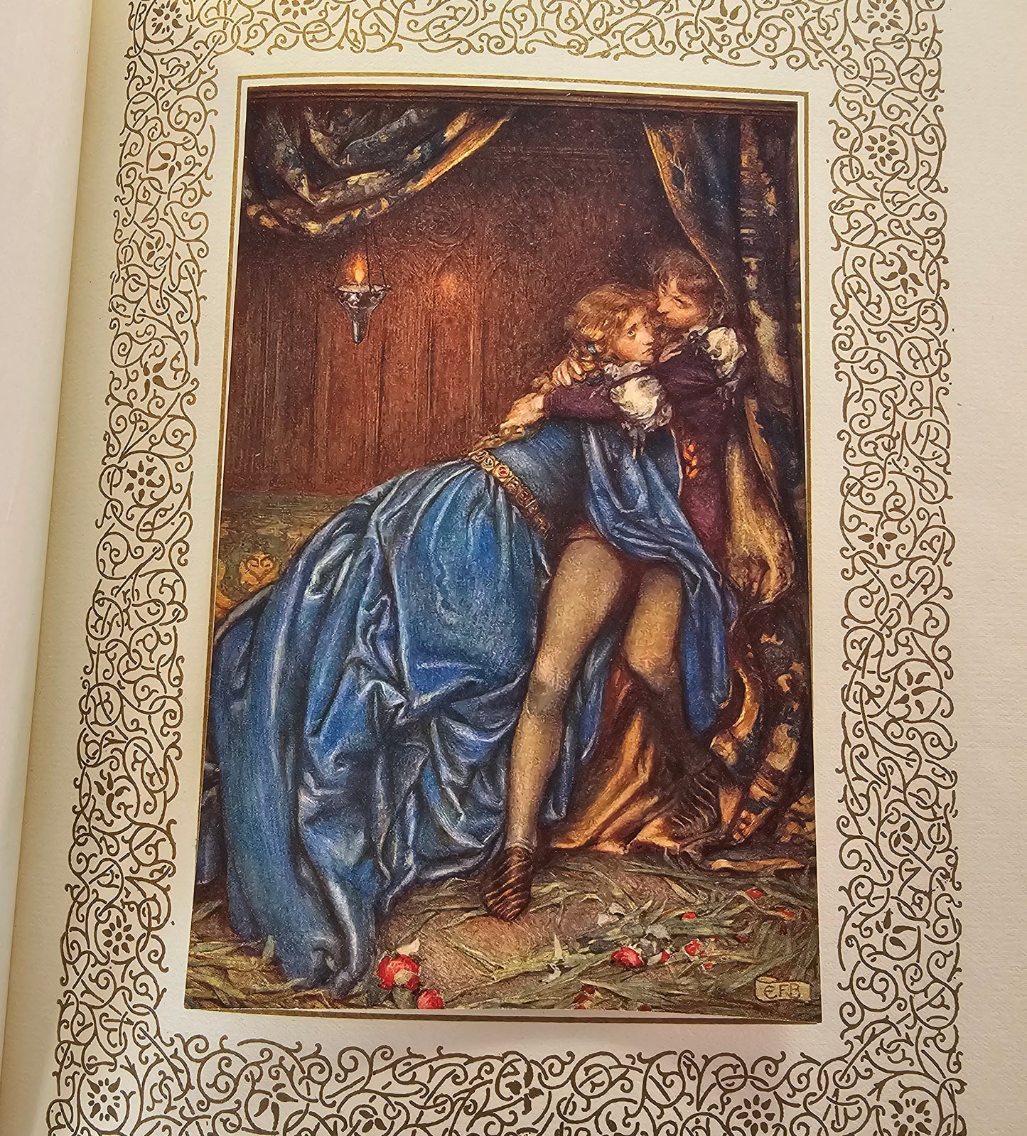 1911 The Idylls of the King by Alfred Lord Tennyson / 21 Beautiful Colour Plates by Eleanor Fortescue-Brickdale / WORN RESCUE Copy