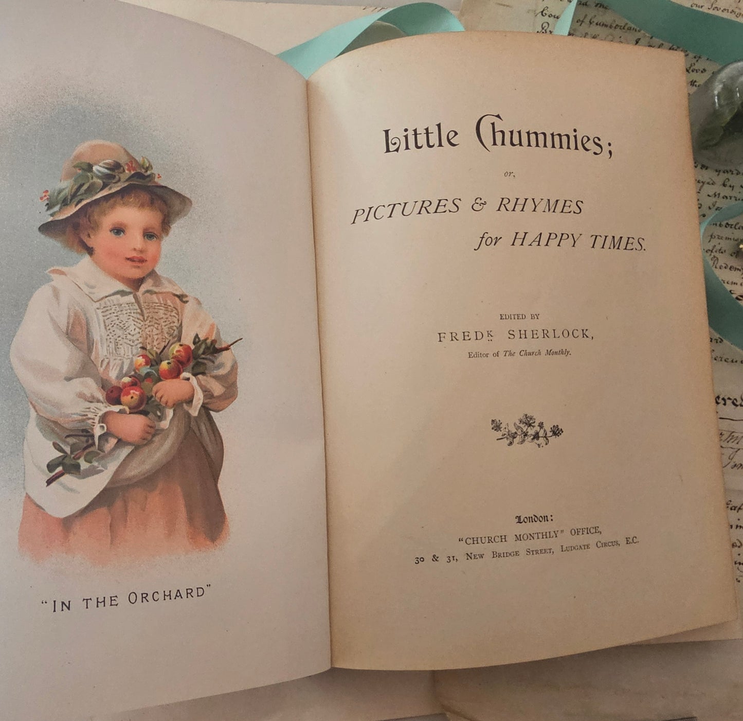 Little Chummies - Pictures & Rhymes For Happy Times / Beautiful Victorian Children's Book / Profusely Illustrated and in Very Good Condition