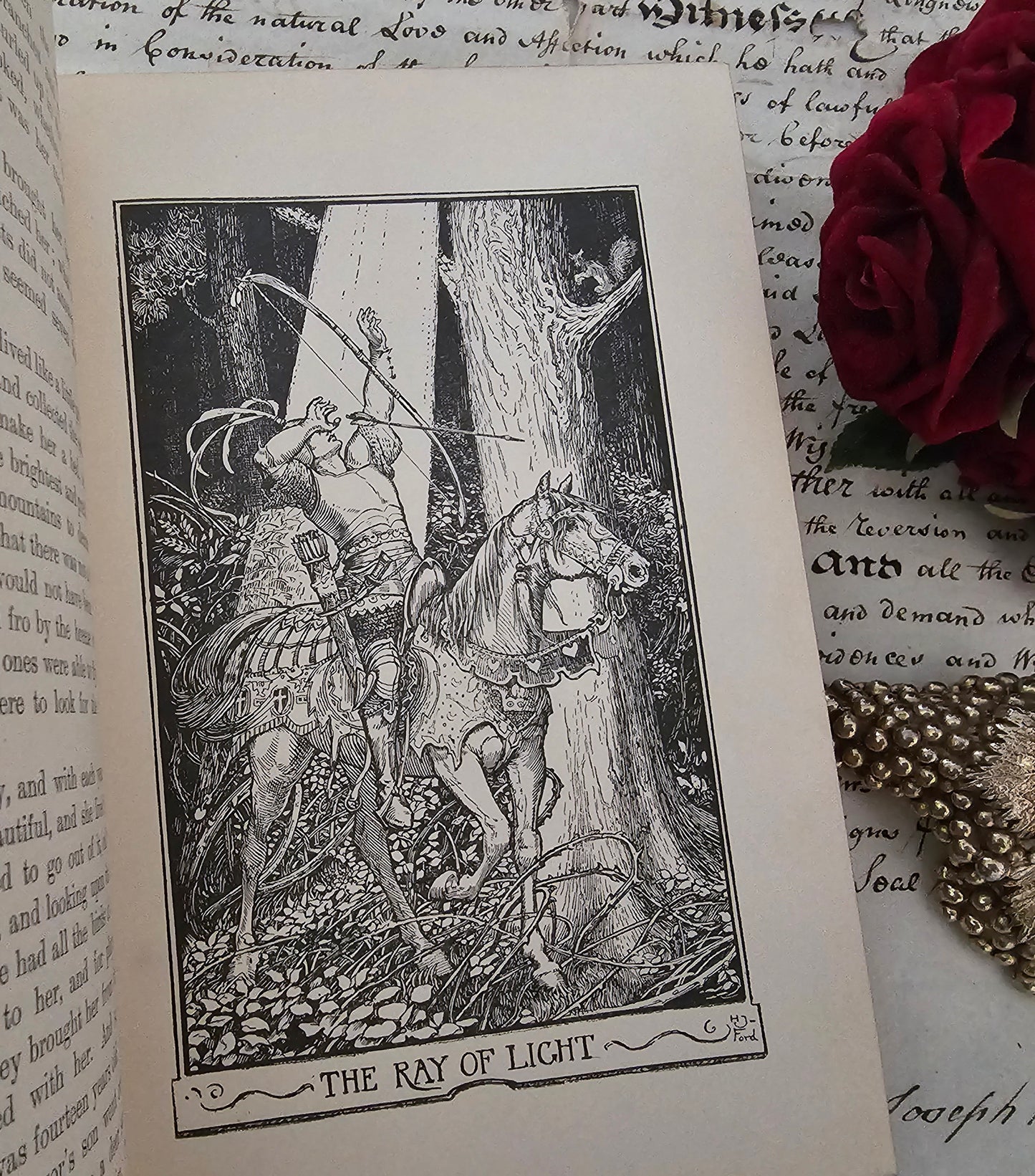 1909 The Crimson Fairy Book Edited by Andrew Lang / Longmans Green & Co. London / Beautiful Vintage Book of Fairy Tales / Richly Illustrated